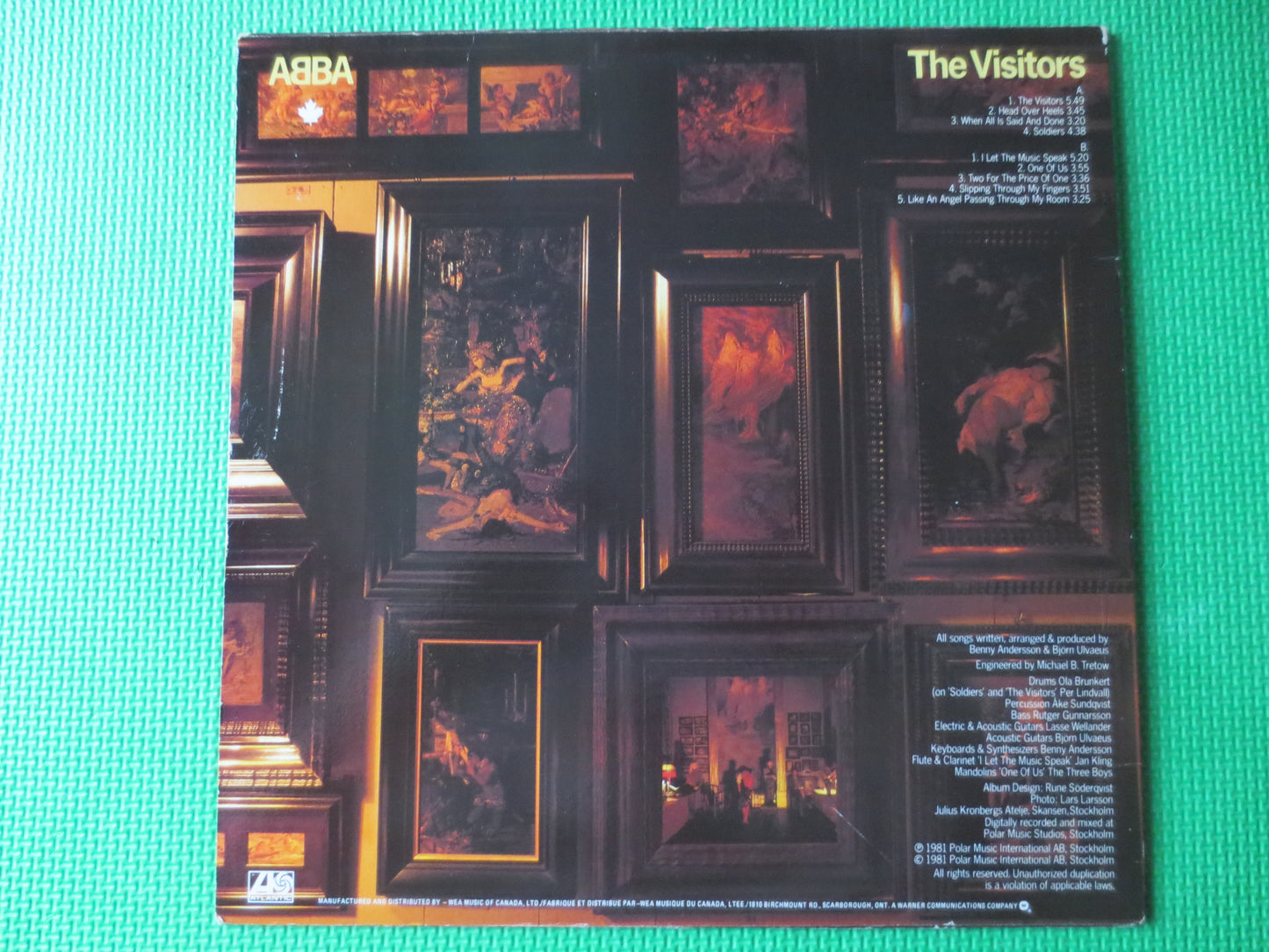 ABBA, The VISITORS, ABBA Record, Vintage Vinyl, Abba Album, Records, Vinyl Records, Pop Record, Abba Vinyl, 1981 Records