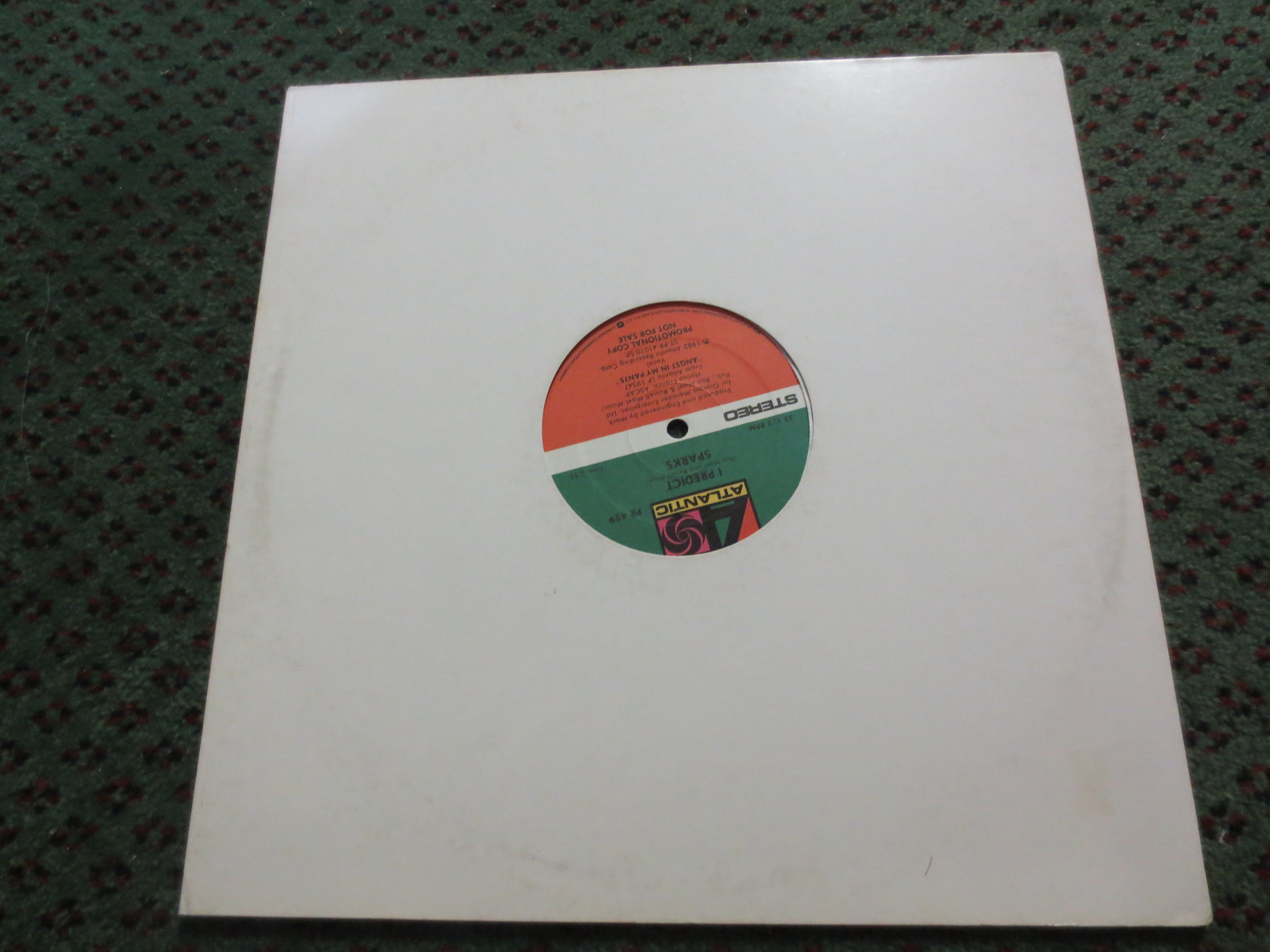 Sparks – I Predict (1982) Vinyl EP – Promo