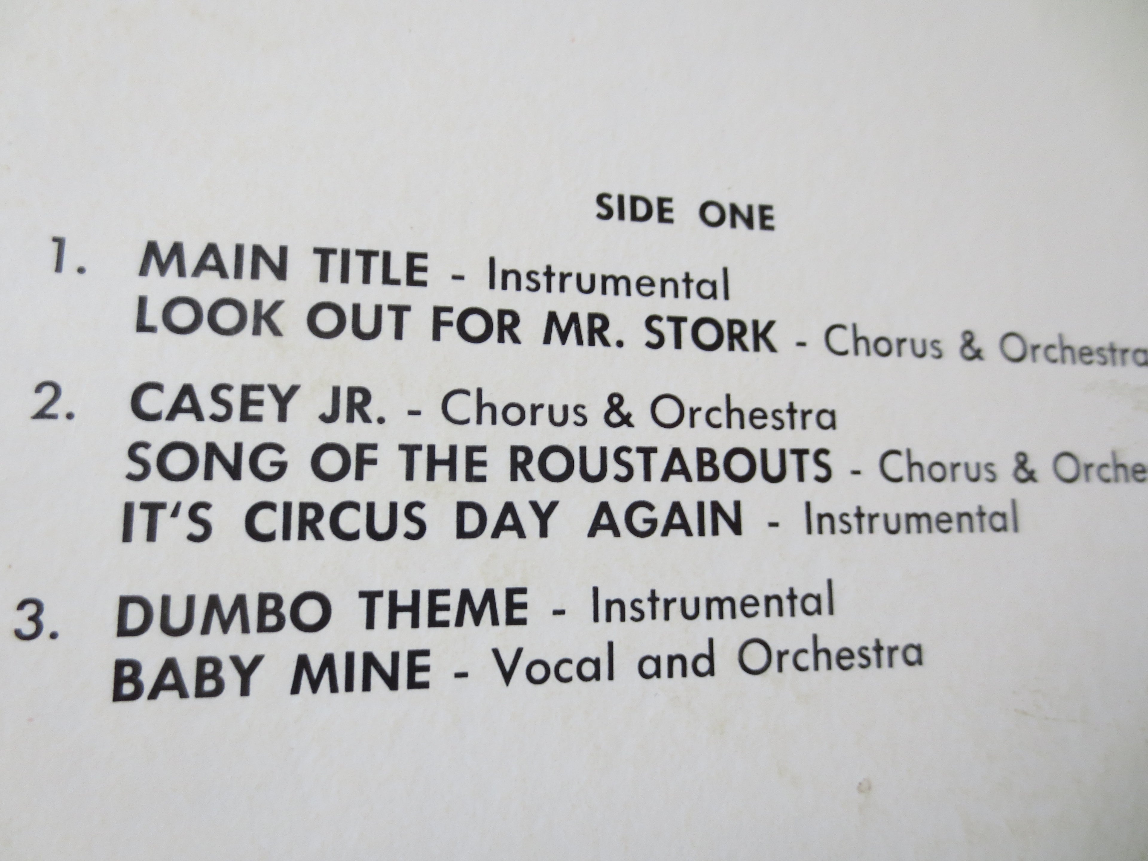 STORY of DUMBO, DISNEYLAND Records, Disney Records, Disneyland Albums, Disney Album, Disneyland Vinyl, Disney, 1959 Records