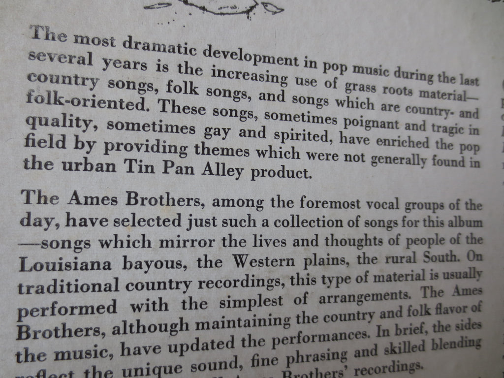 The Ames Brothers – The Best in the Country (1959) Vinyl LP