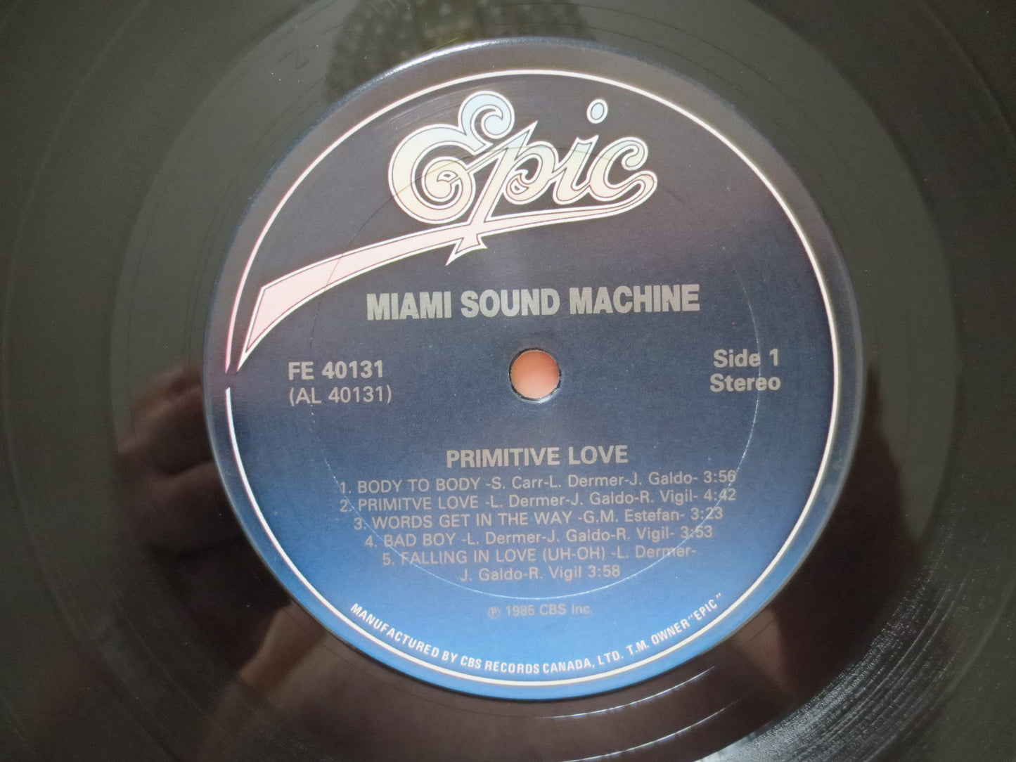 MIAMI SOUND MACHINE, Primitive Love, Gloria Estefan Album, Pop Record, Vintage Vinyl, Records, Vinyl Album, 1985 Records