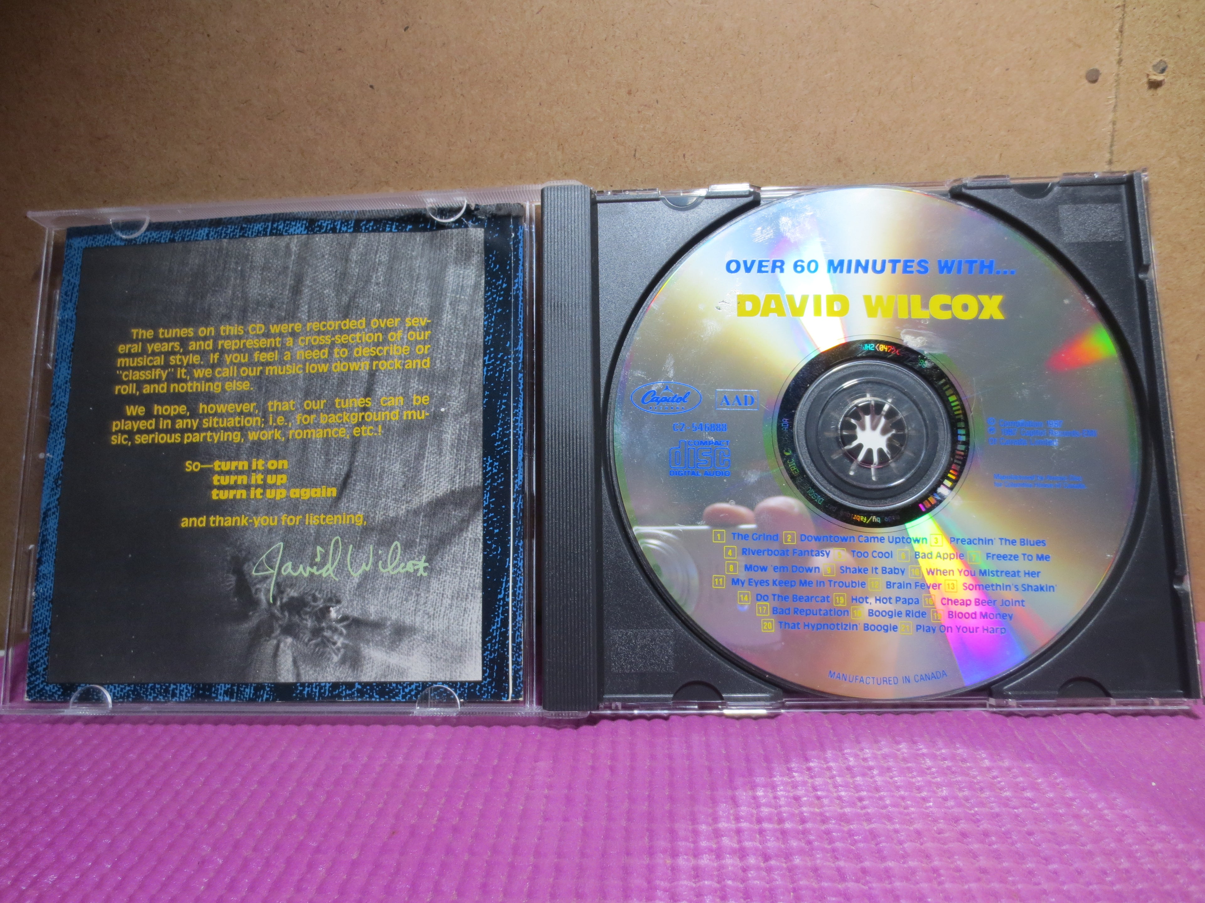 David Wilcox – Over 60 Minutes With... (1987) CD