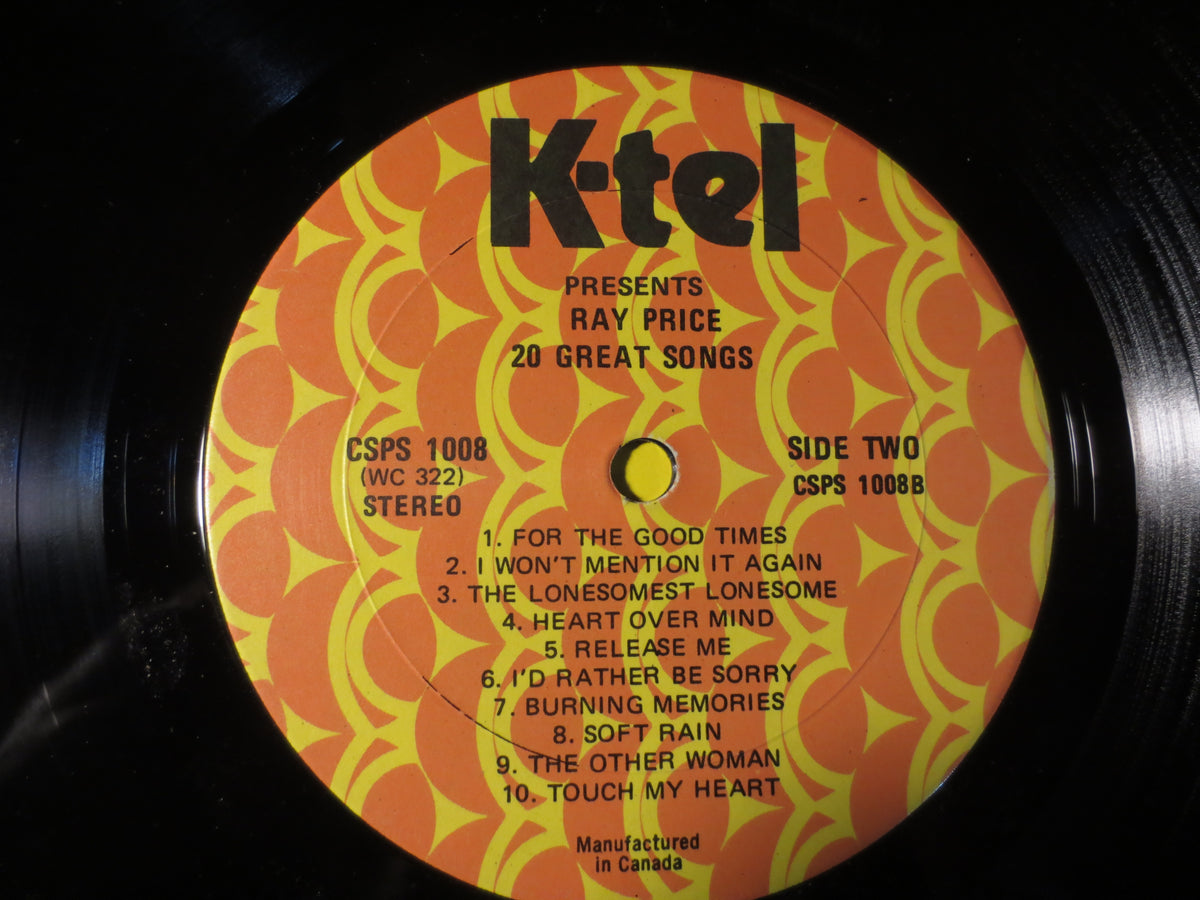 Ray Price – 20 Greatest Songs (1976) Vinyl LP