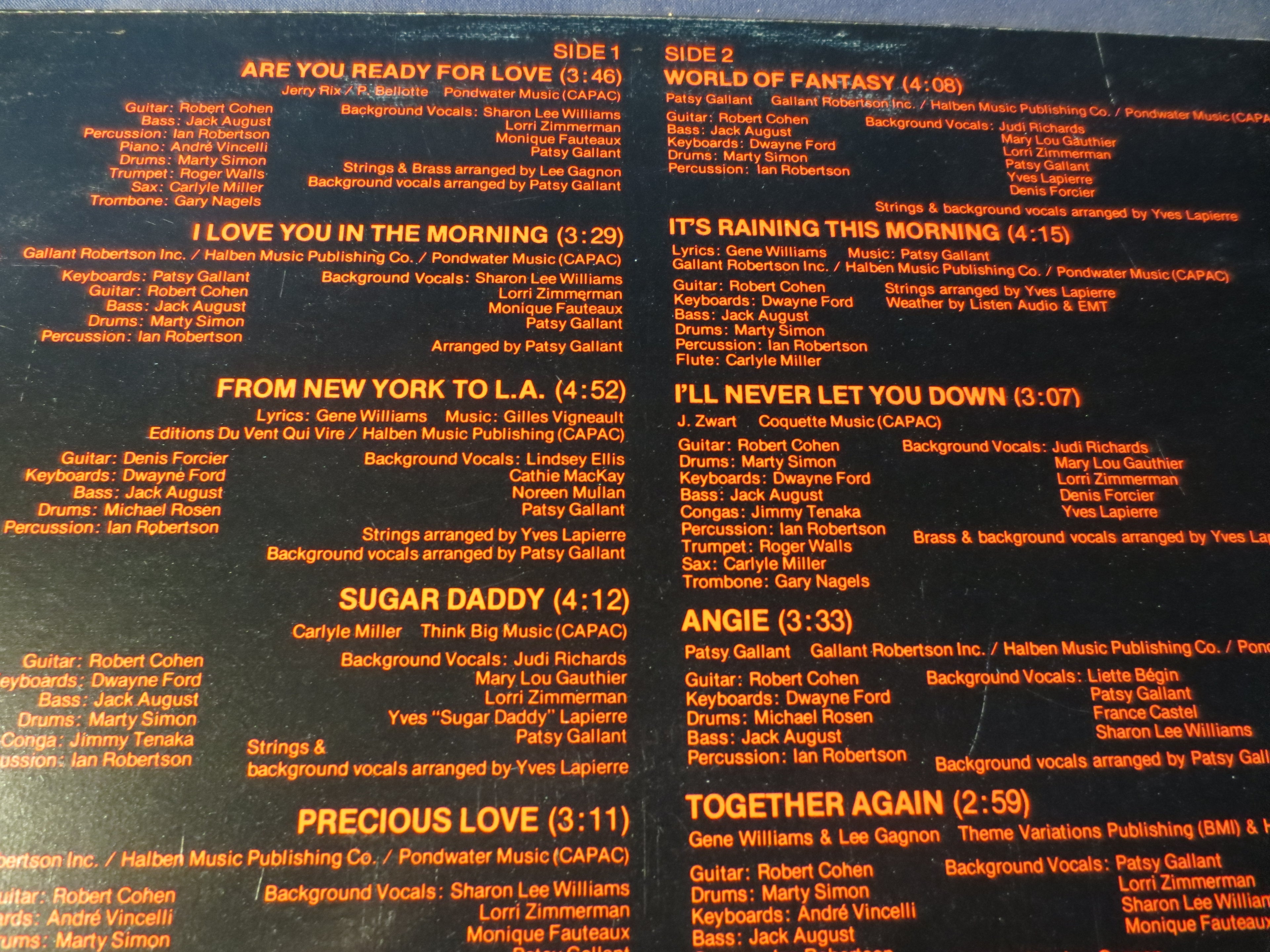 Patsy Gallant – Are You Ready for Love (1976) Vinyl LP