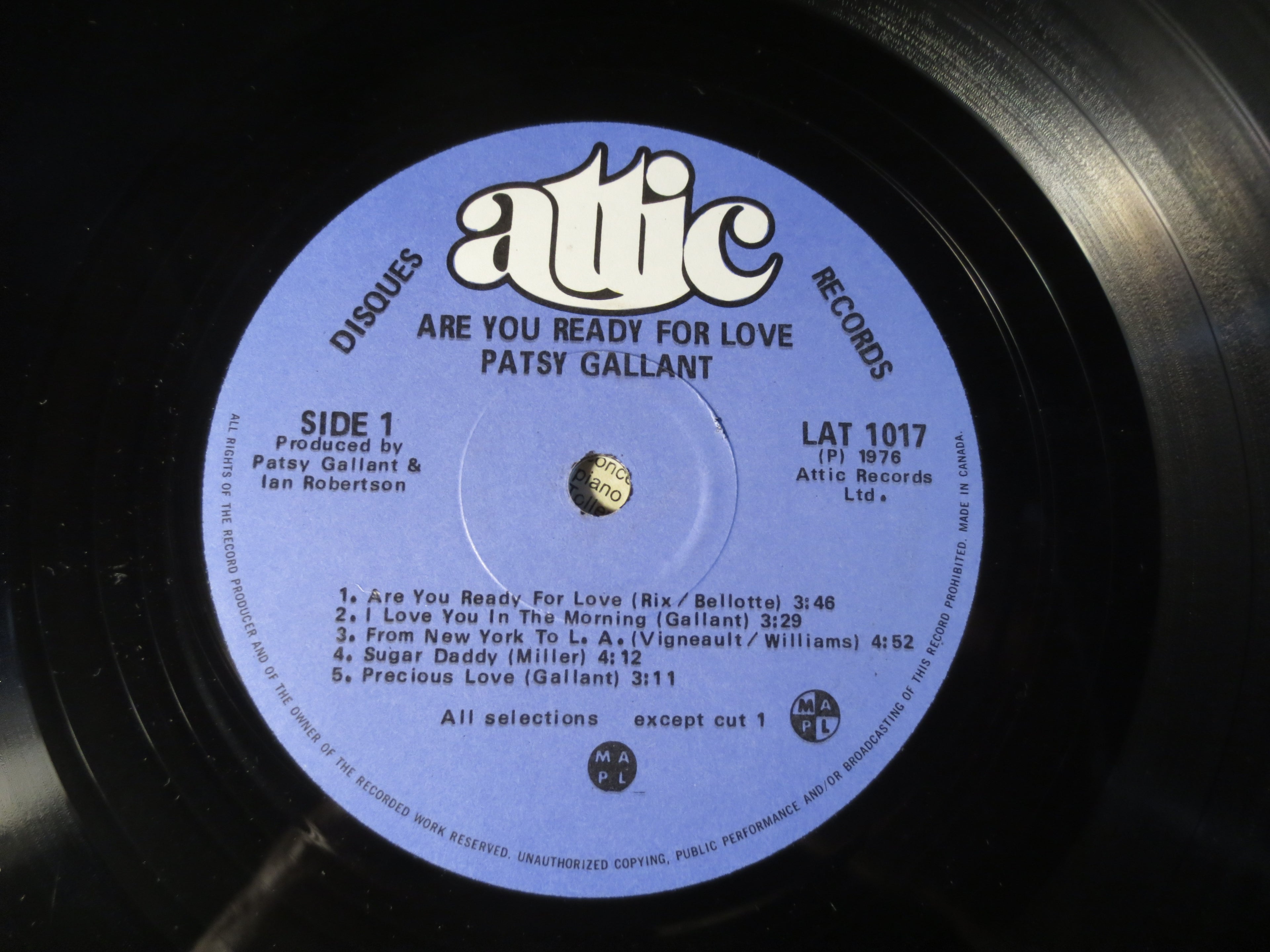 Patsy Gallant – Are You Ready for Love (1976) Vinyl LP