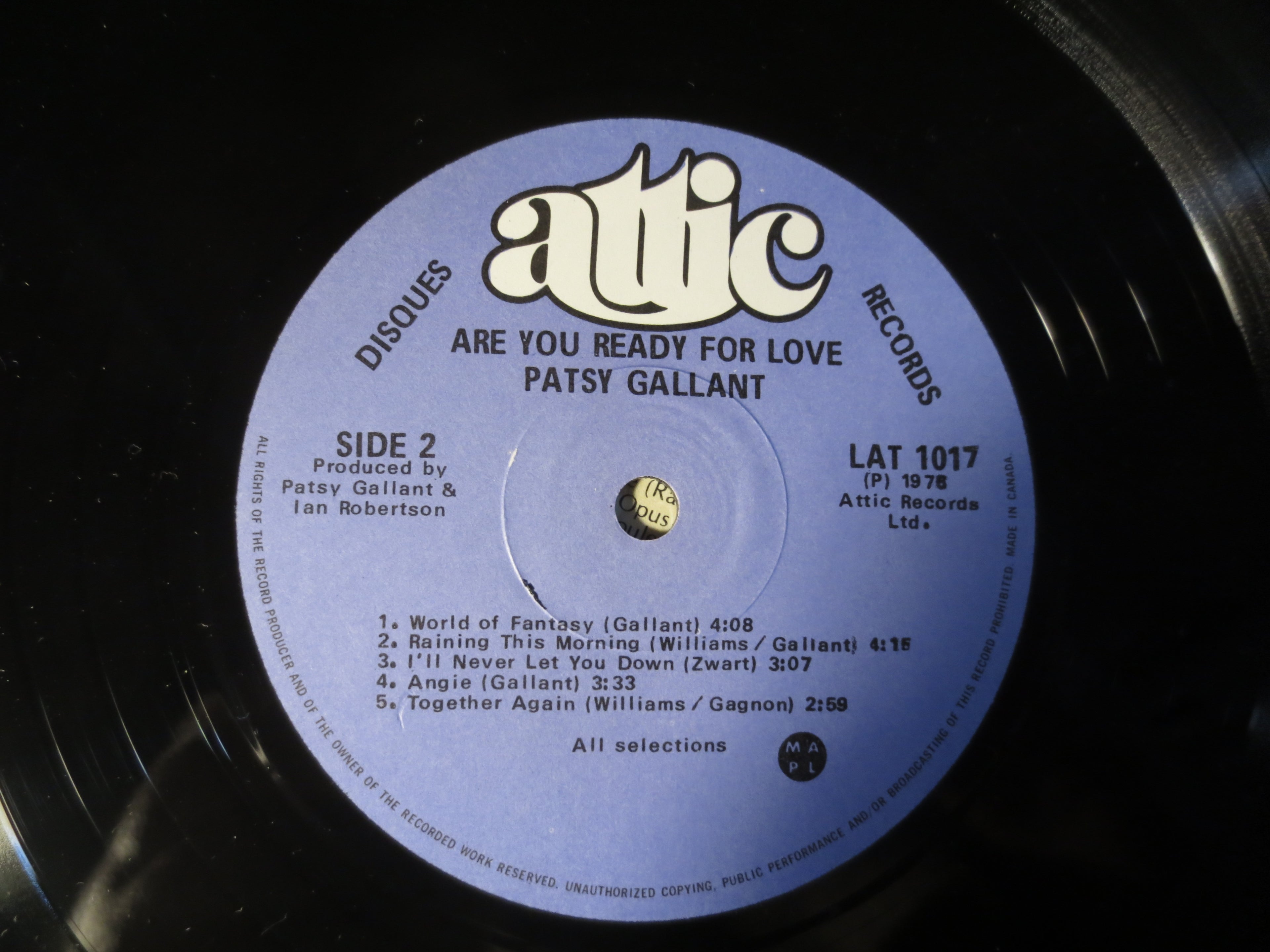 Patsy Gallant – Are You Ready for Love (1976) Vinyl LP