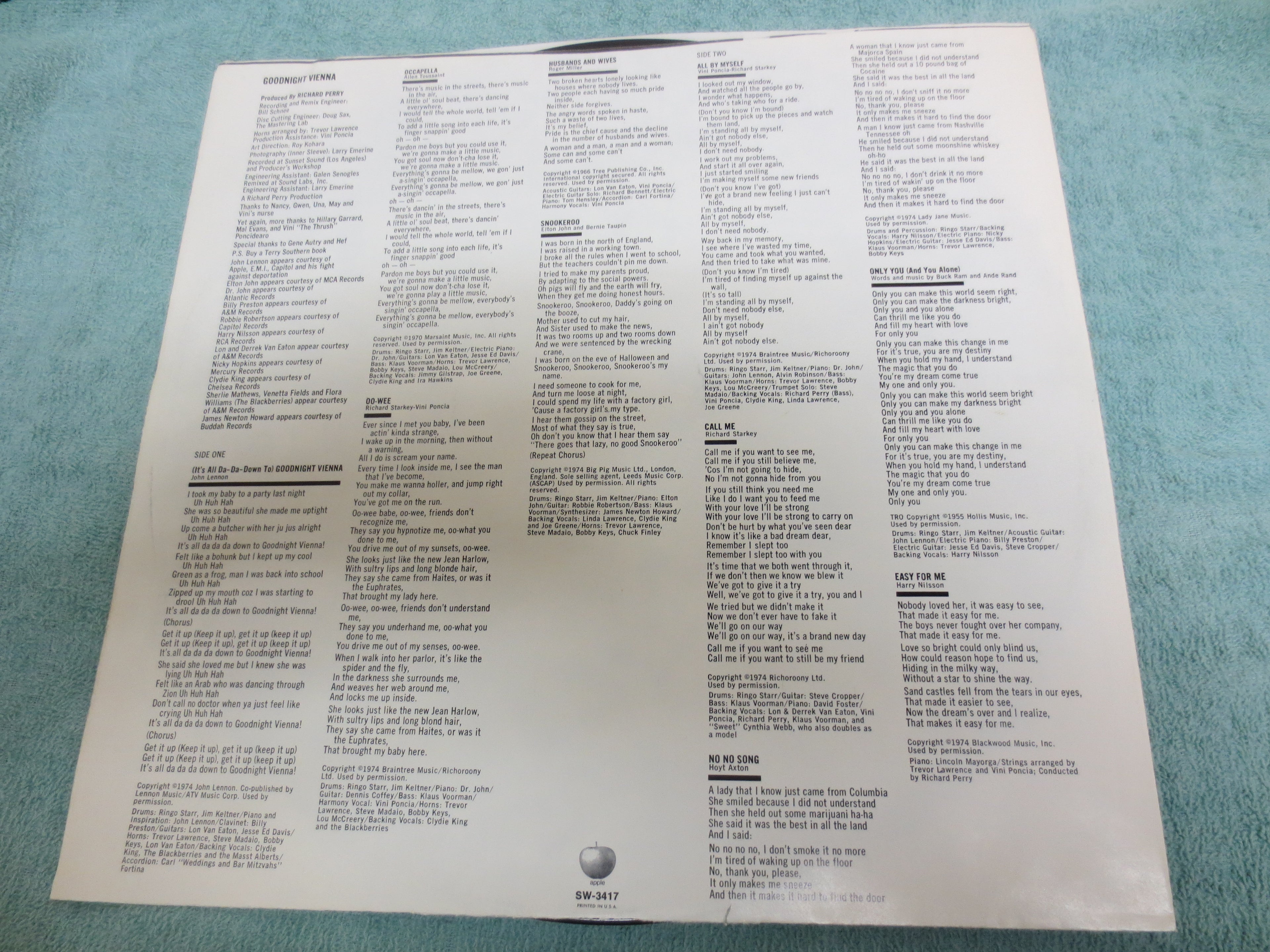 Ringo Starr – Goodnight Vienna (1974) Vinyl LP