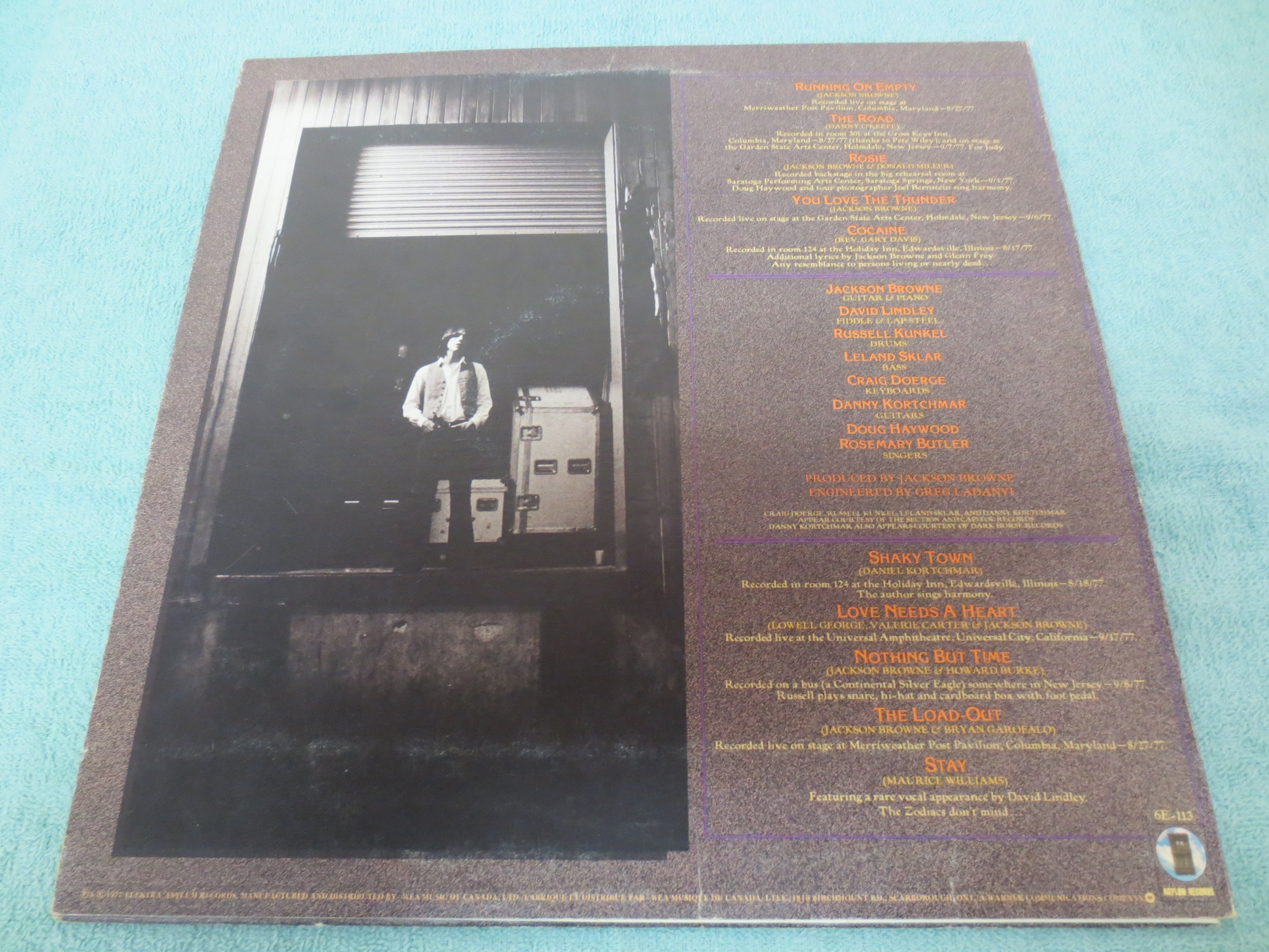 Jackson Browne – Running on Empty (1977) Vinyl LP