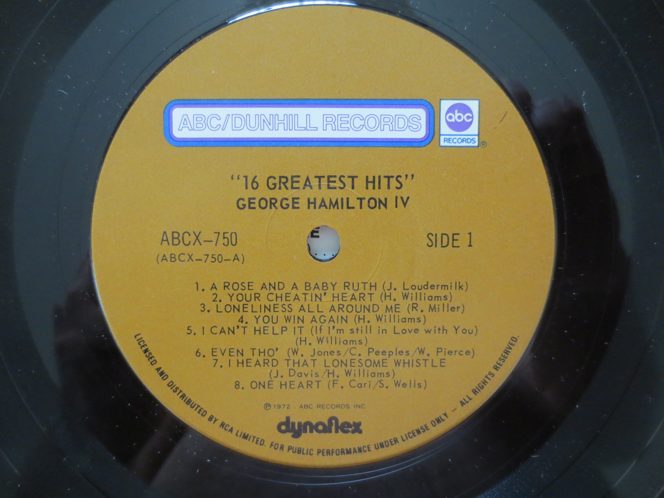 George Hamilton IV – Greatest Hits (1972) Vinyl LP