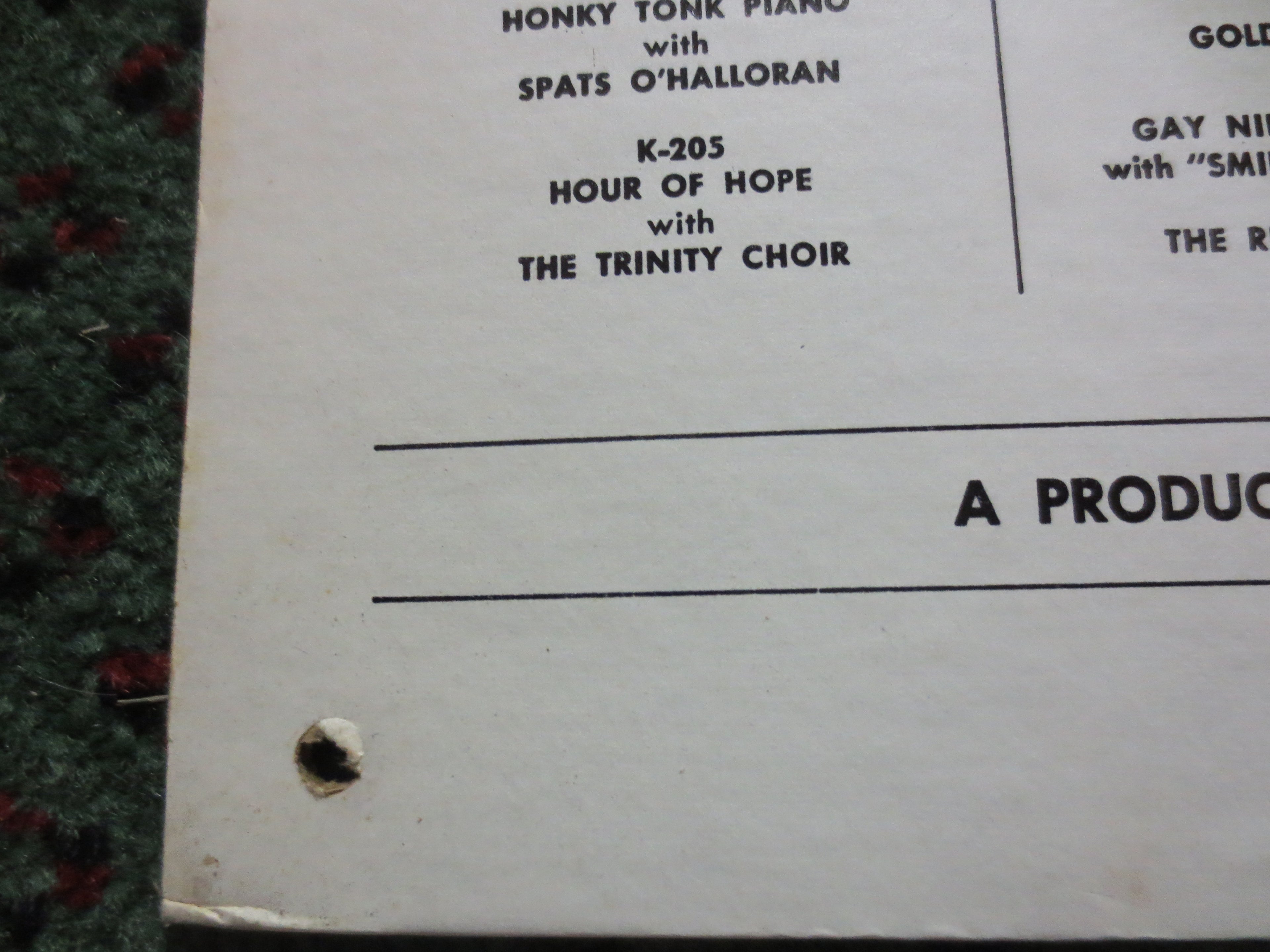 Spats Halloran – Music from the Silent Films (1960s) Vinyl LP