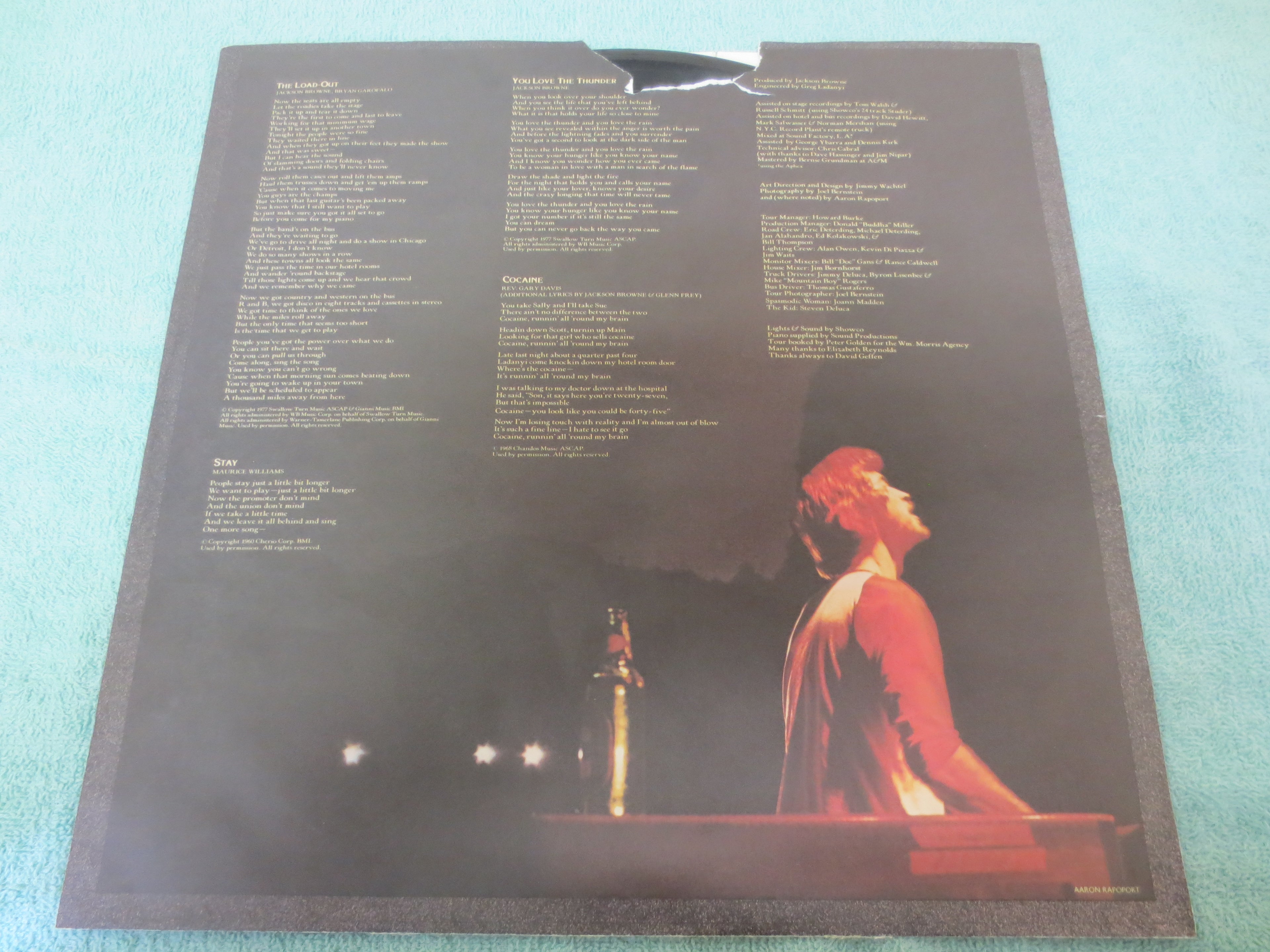 Jackson Browne – Running on Empty (1977) Vinyl LP