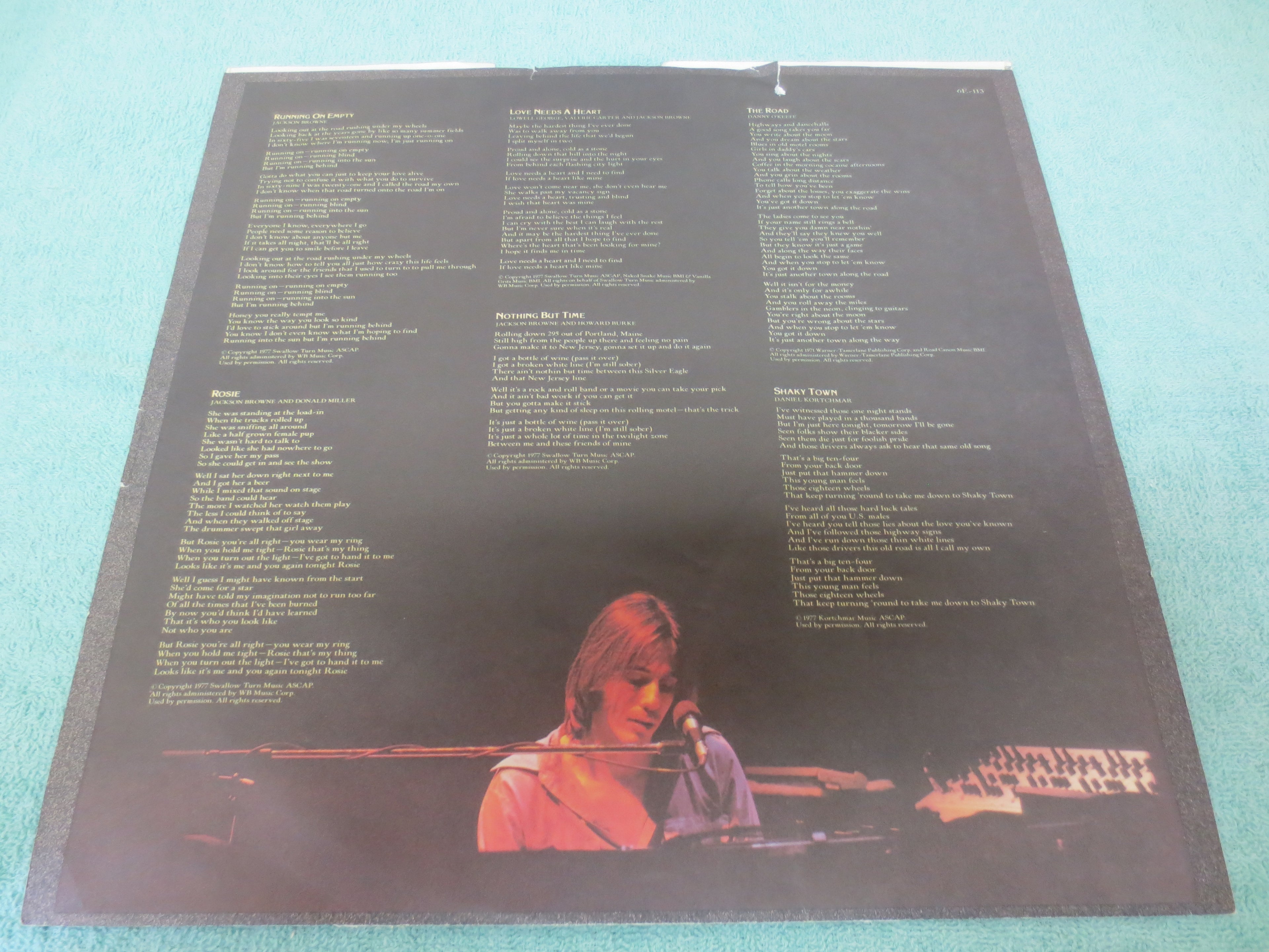 Jackson Browne – Running on Empty (1977) Vinyl LP