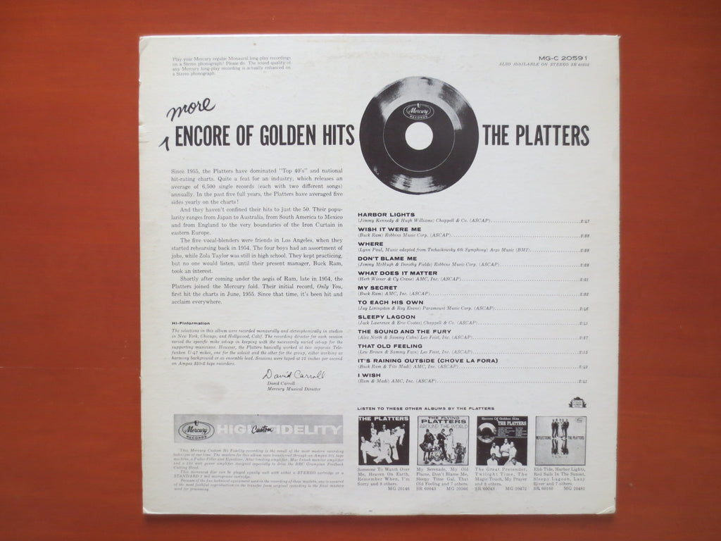 The Platters – More Encore of Golden Hits (1960) [Vinyl LP]