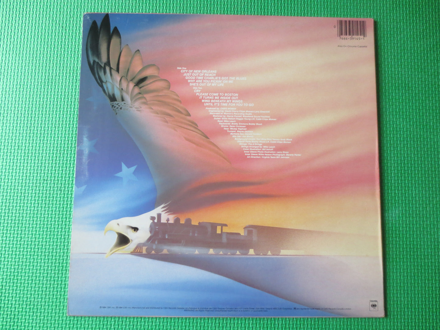 WILLIE NELSON, City of New Orleans, Willie Nelson Record, Country Records, Willie Nelson Album, Vinyl Records, 1984 Records