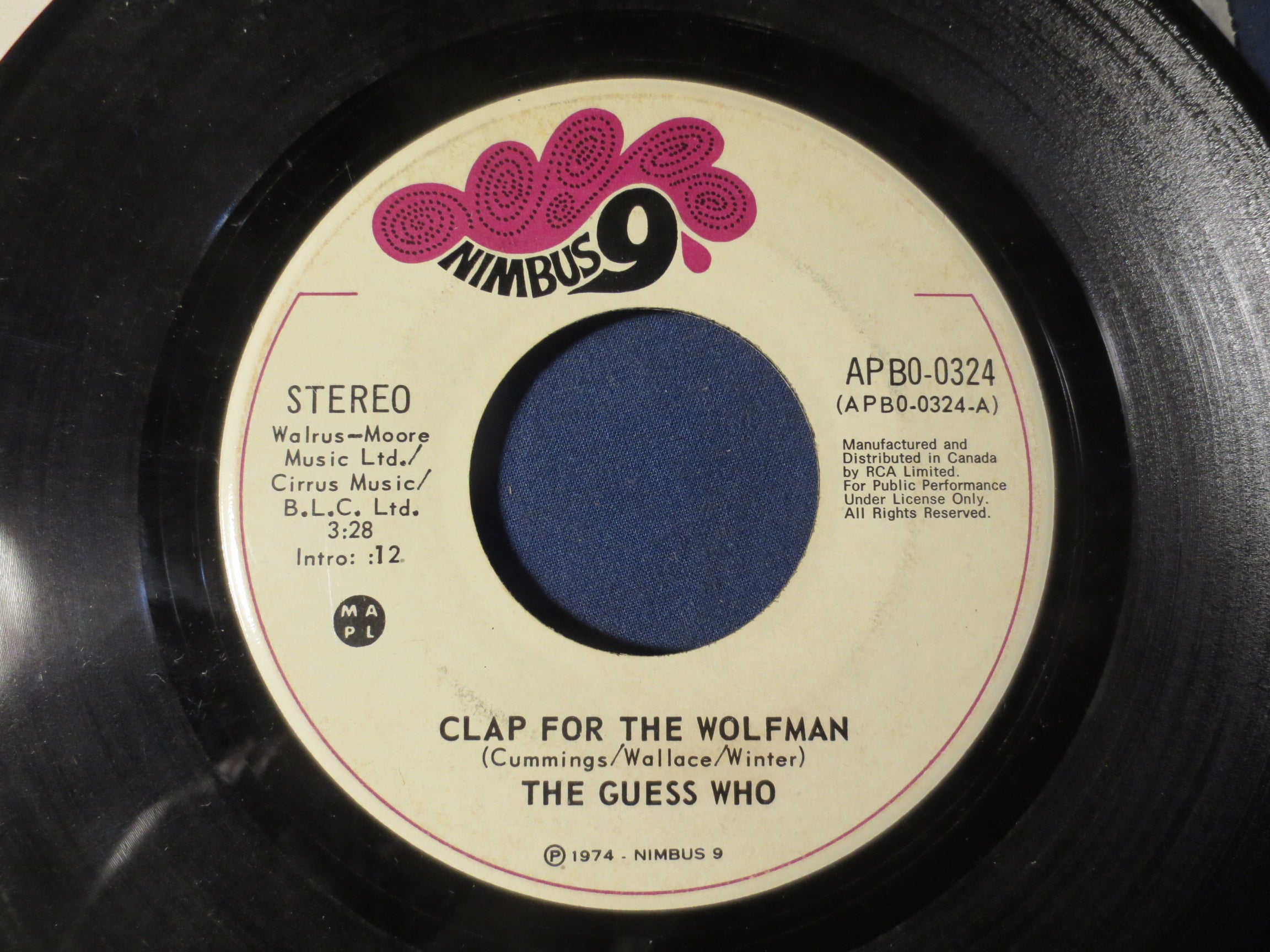 The Guess Who – Clap for the Wolfman (1974) 45 RPM Single