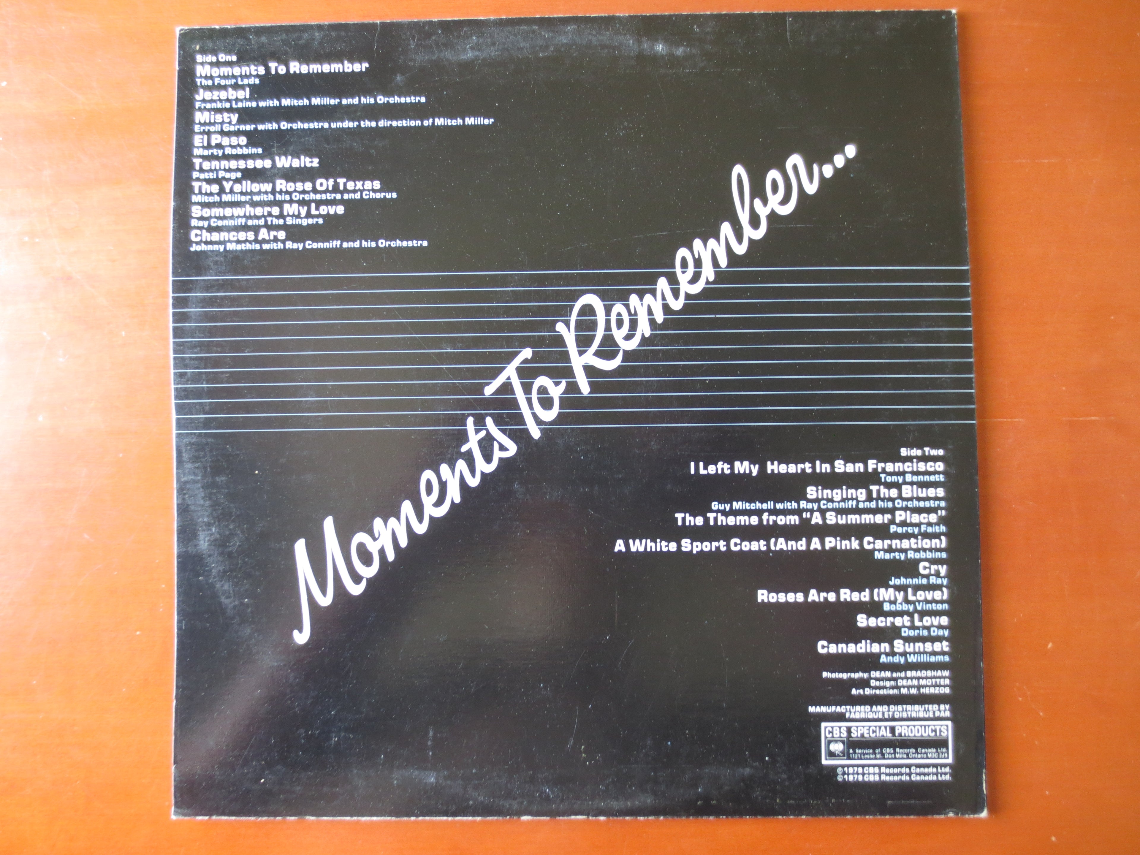 Moments to Remember – CBS Records (1979) Vinyl LP