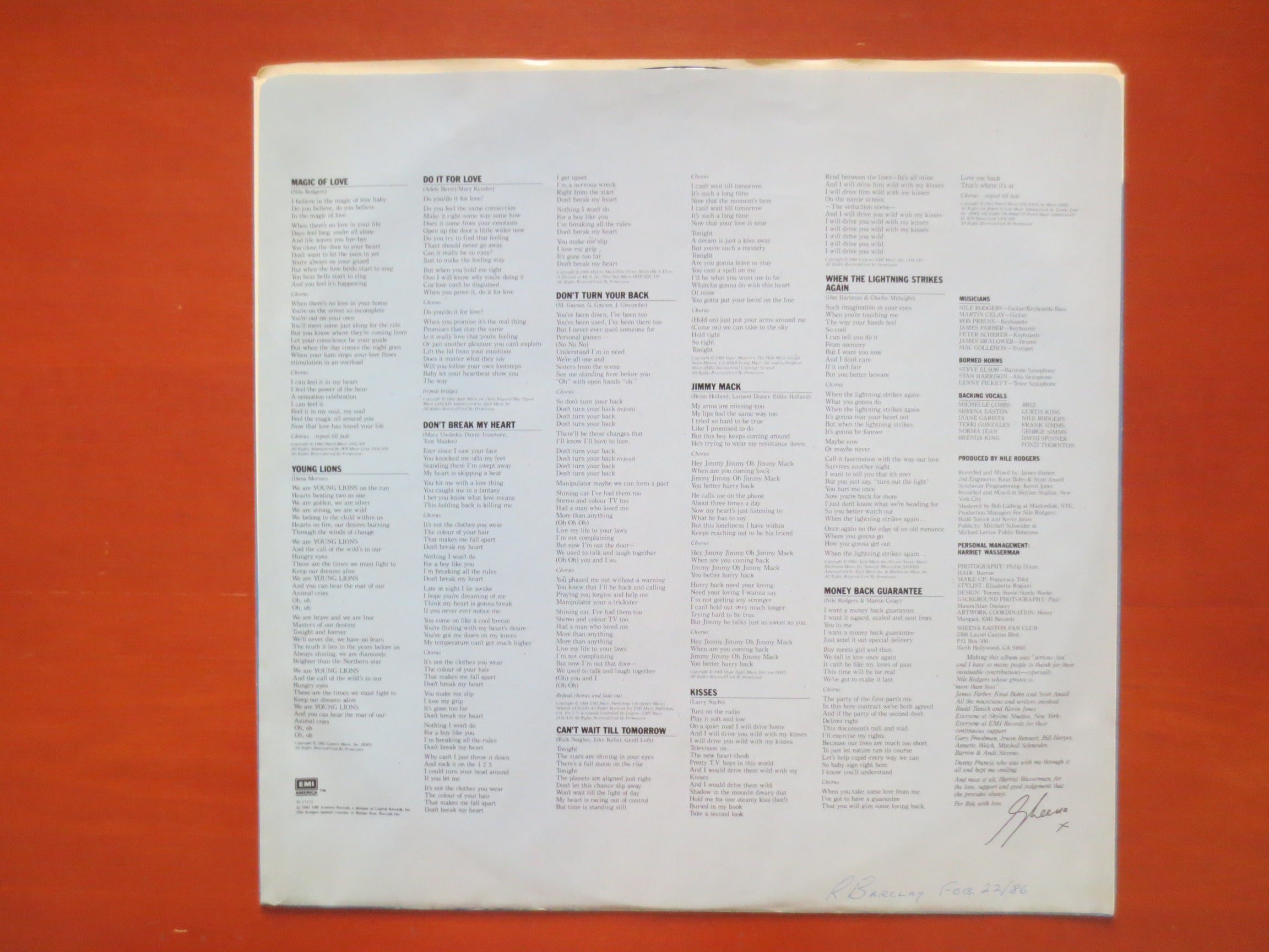 Sheena Easton – Do You (1985) Vinyl LP
