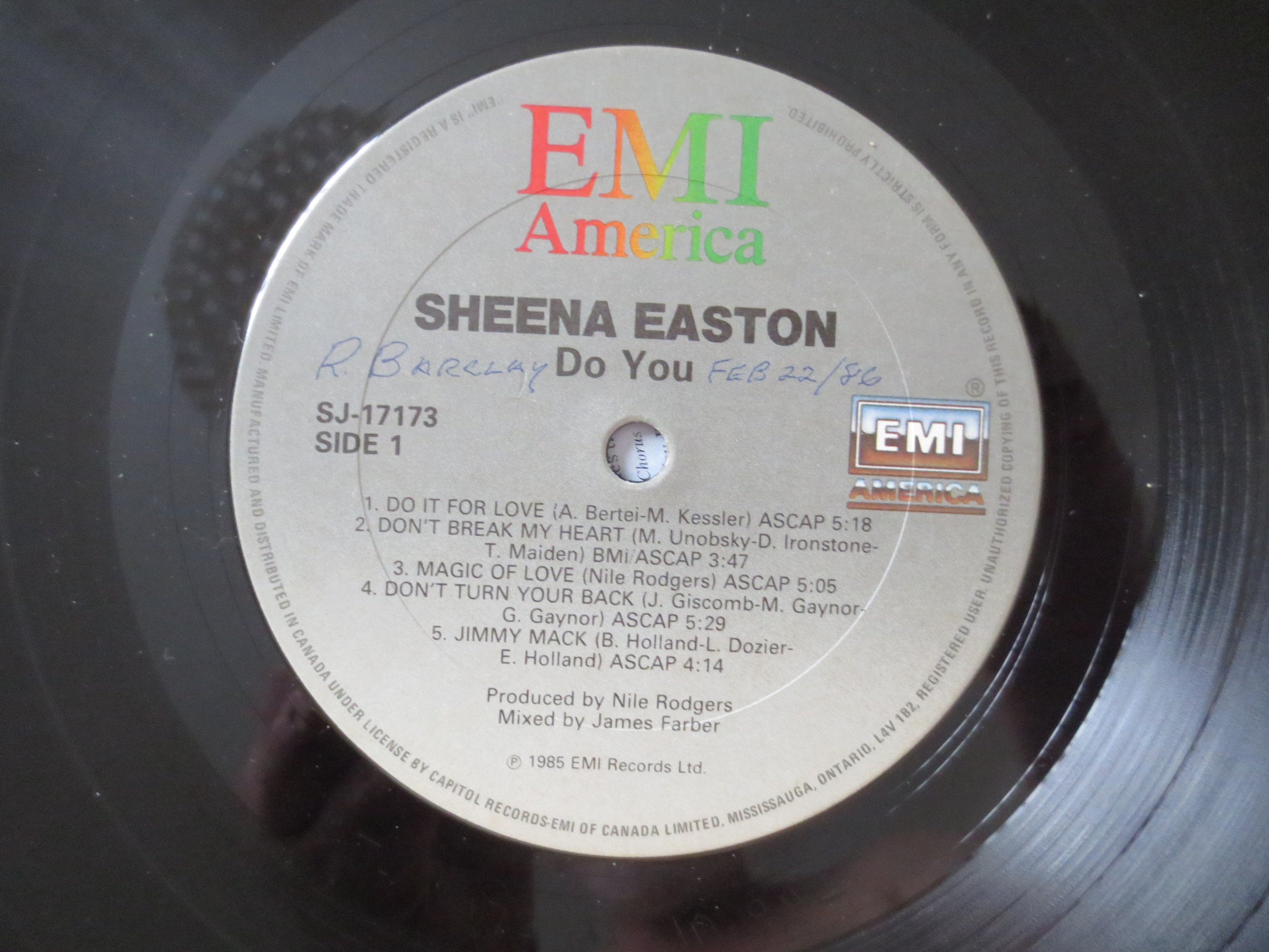 Sheena Easton – Do You (1985) Vinyl LP