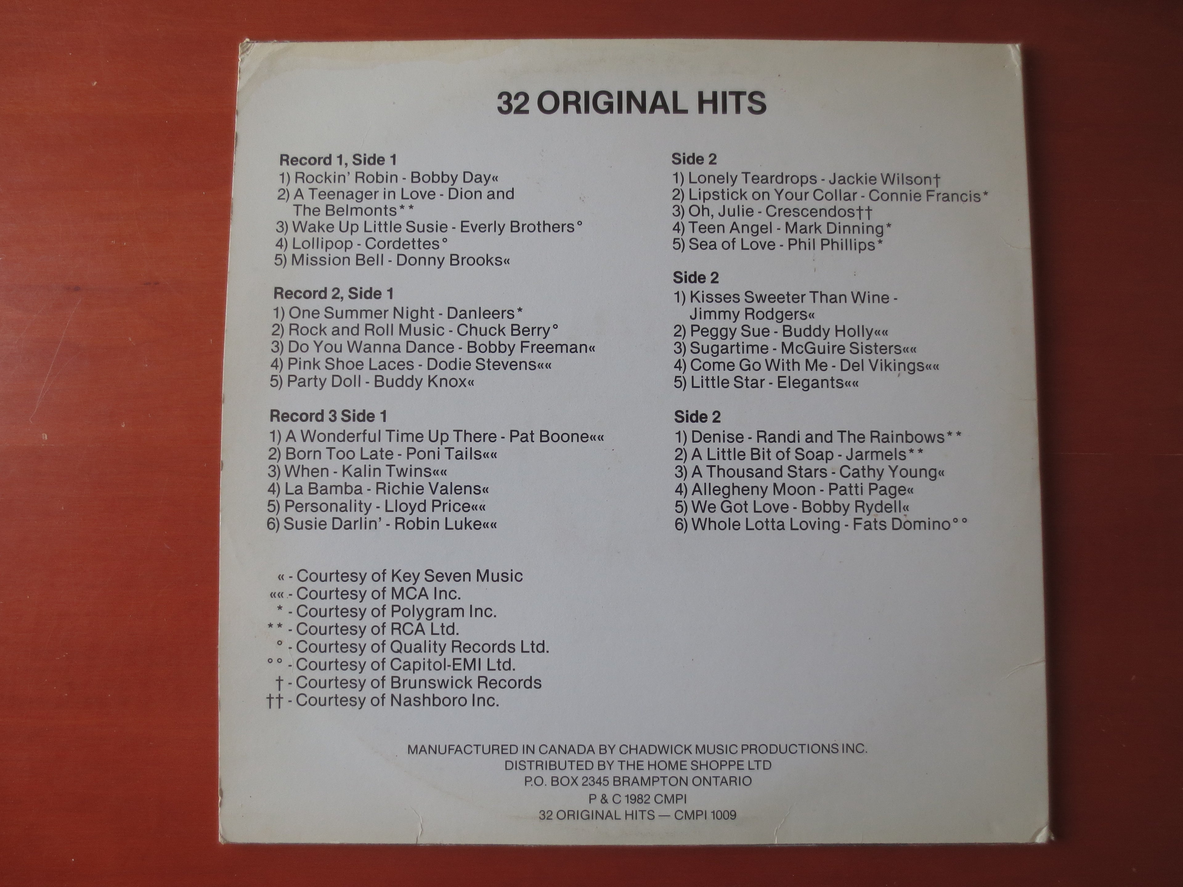 32 Original Hits (1982) Double Vinyl LP