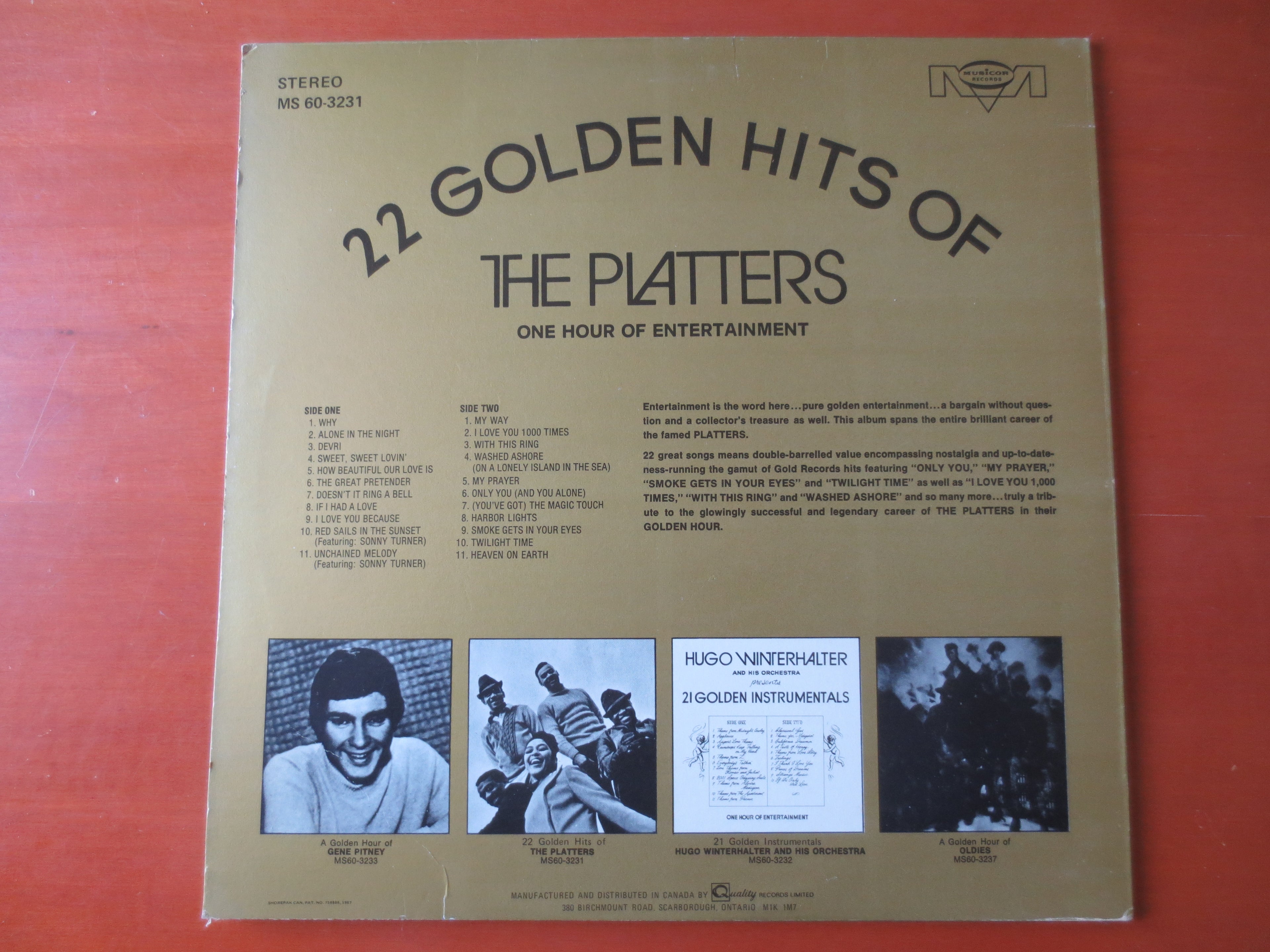 The Platters – 22 Golden Hits (1984) Vinyl LP