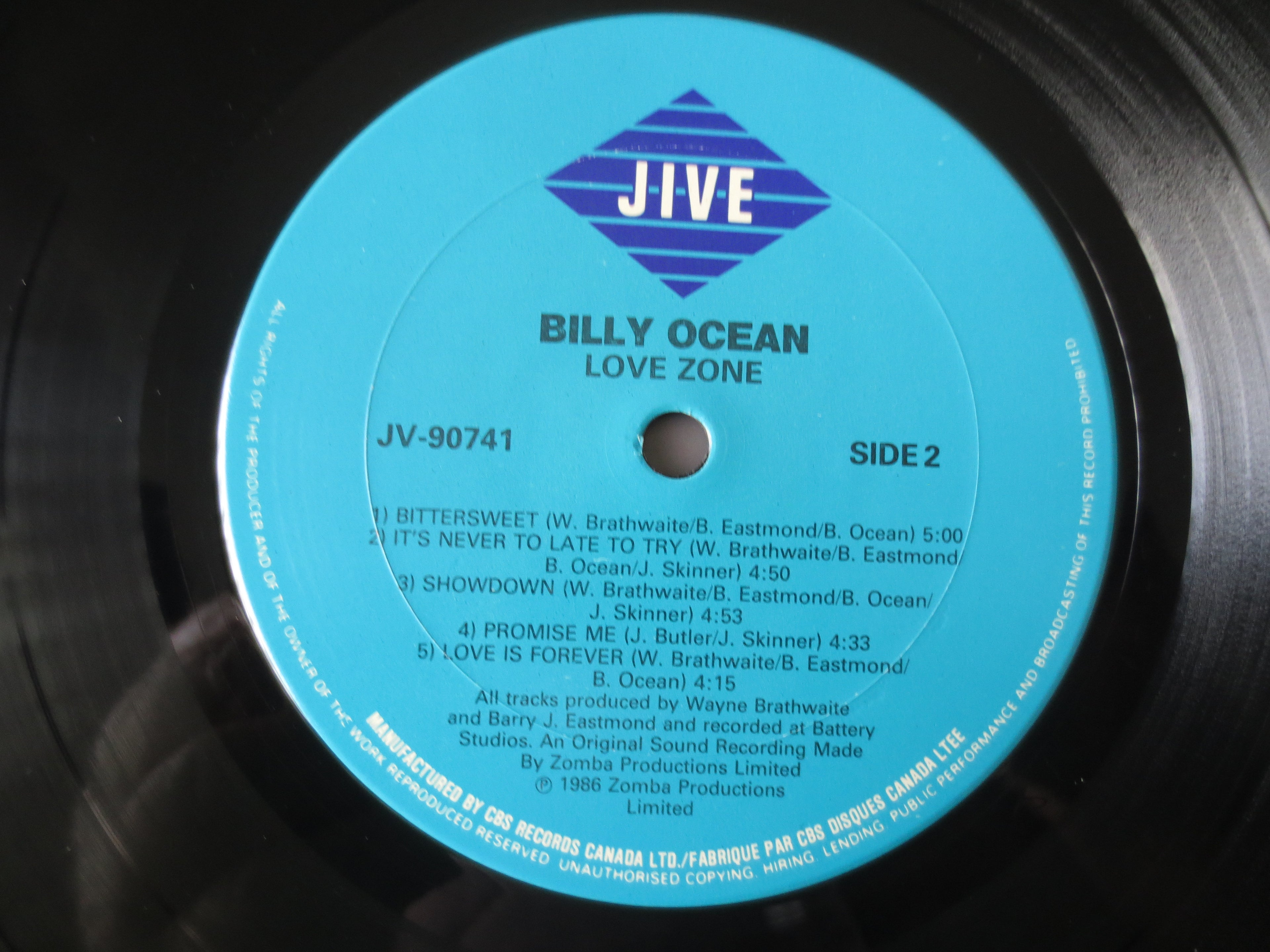 Billy Ocean – Love Zone (1986) Vinyl LP