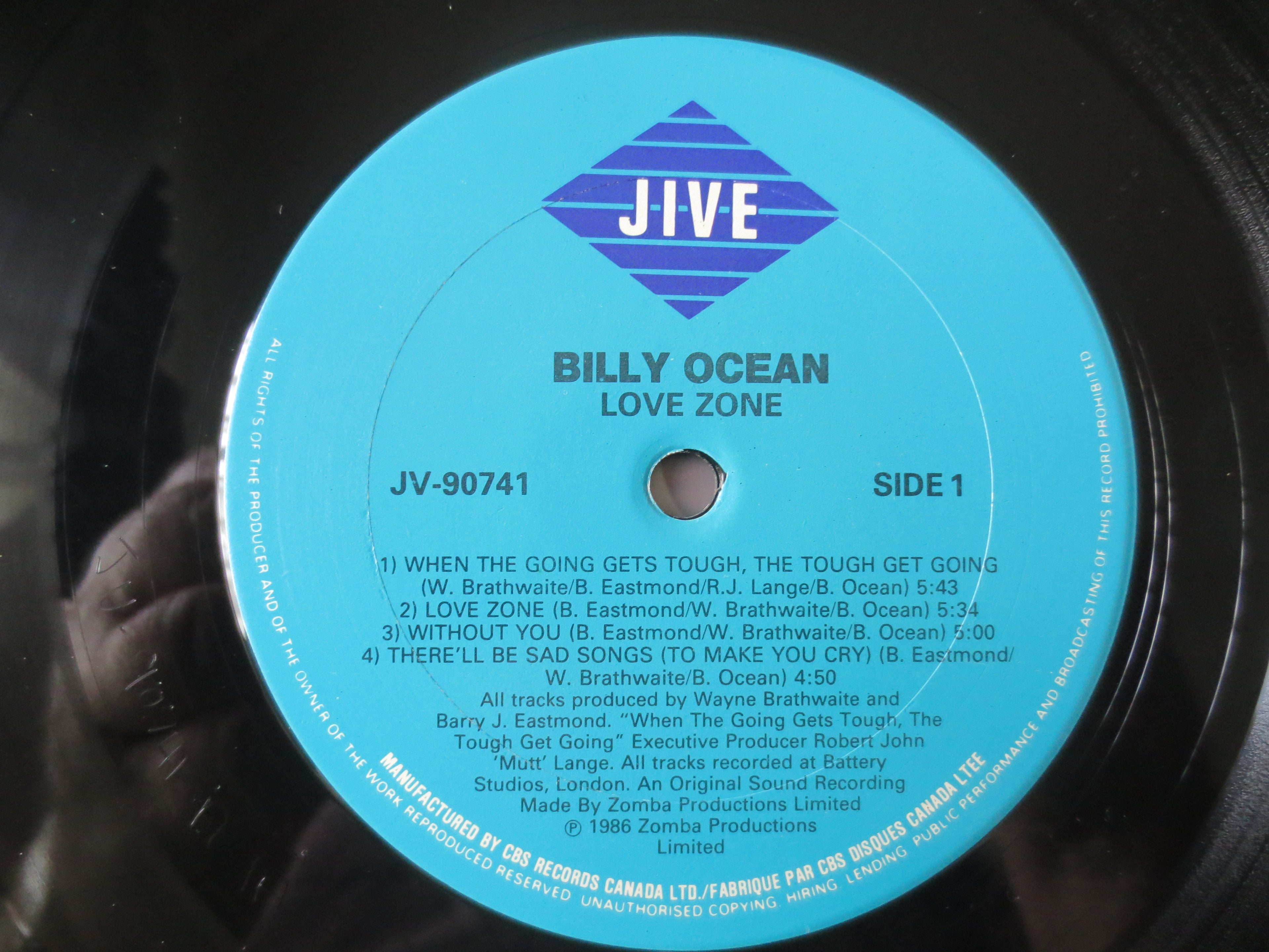 Billy Ocean – Love Zone (1986) Vinyl LP
