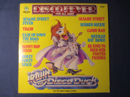 IRWIN the DISCO DUCK, Disco Fever, Novelty Records, Children's Records, Kids Record, Kids Vinyl, Childrens Lp, 1978 Records