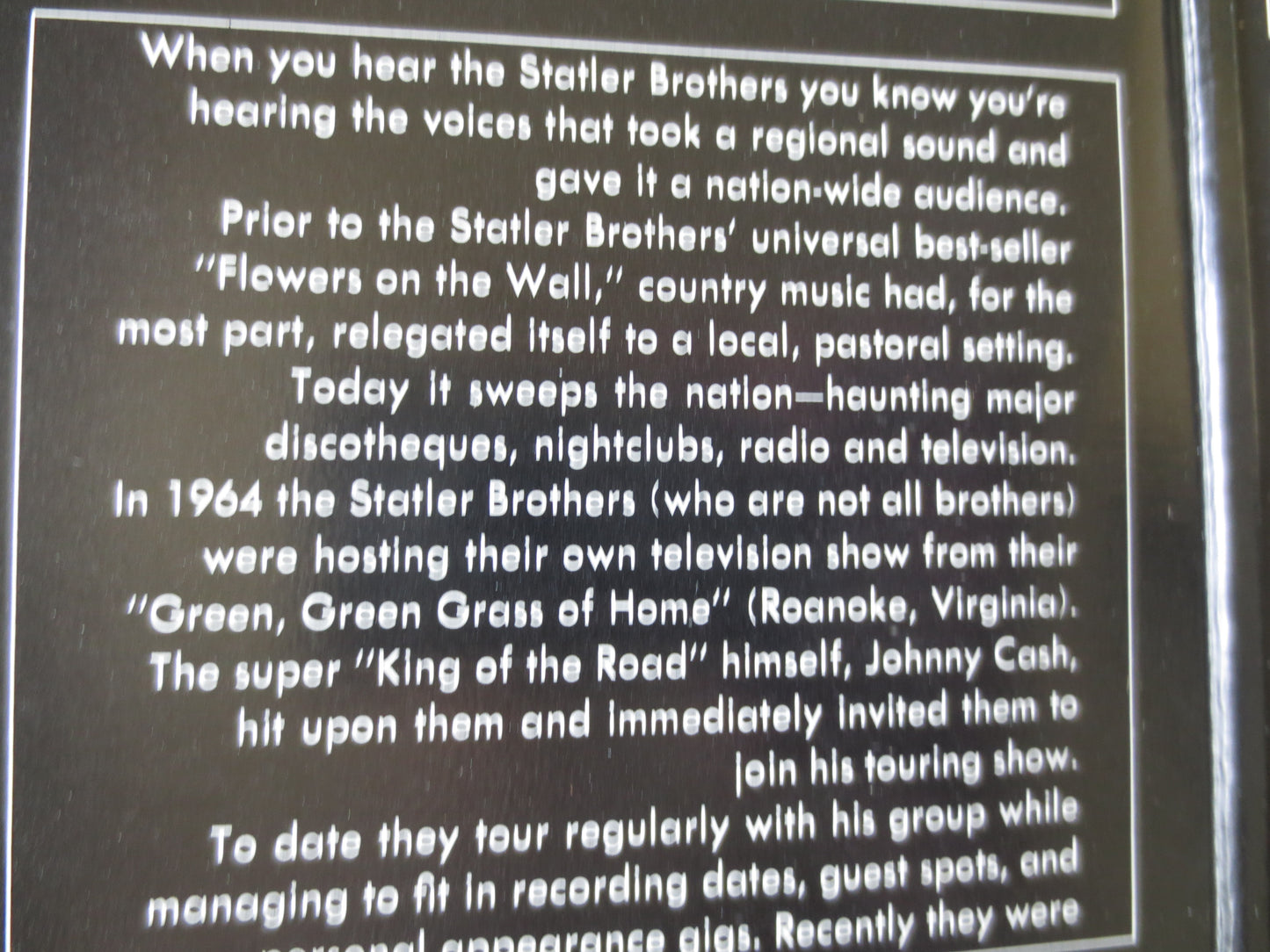 The STATLER BROTHERS, The WORLD of ,Vinyl, Vintage Vinyl, Record Vinyl, Country Records, Vinyl Records, lps, 1972 Records