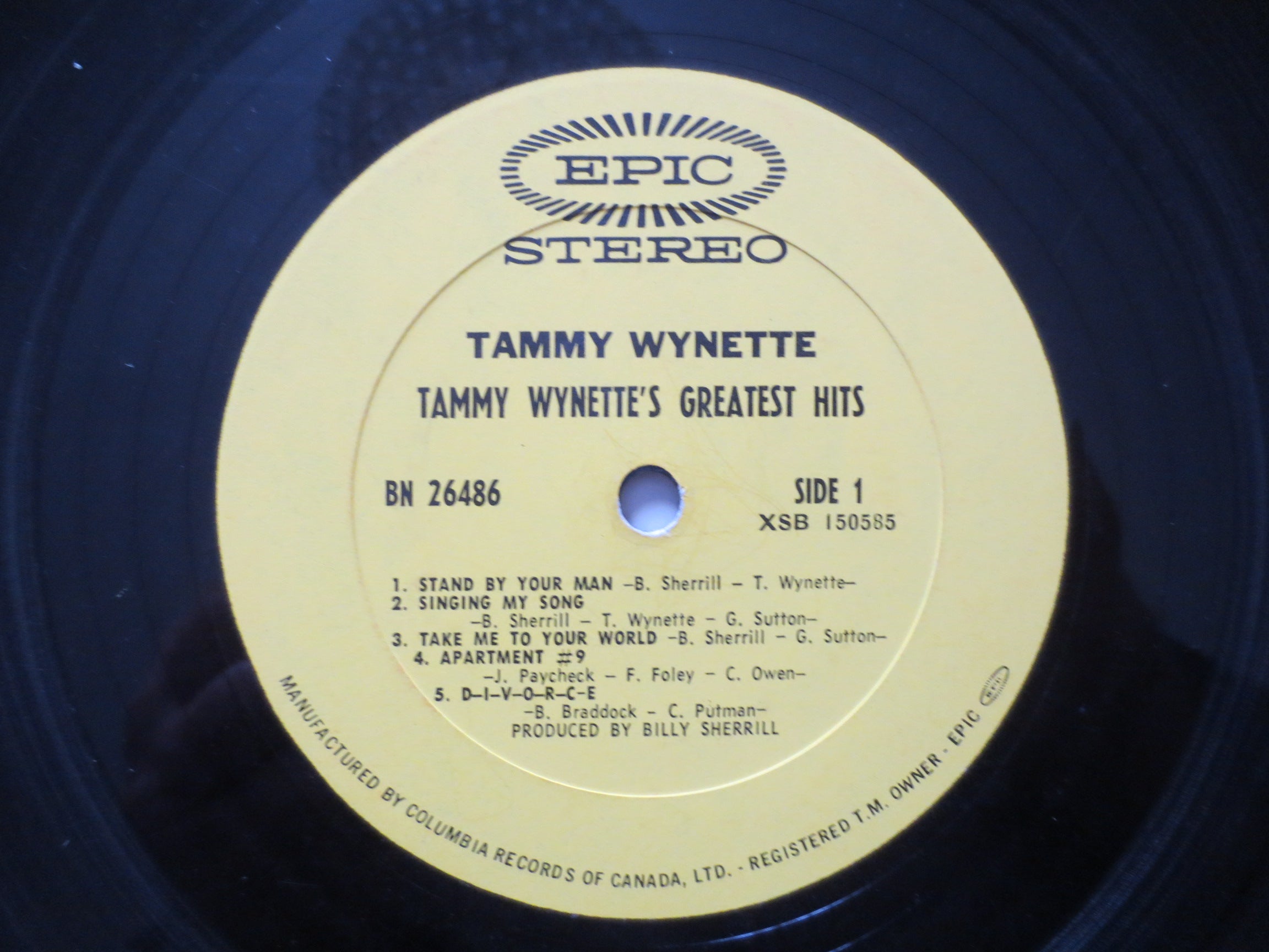 Tammy Wynette – Tammy's Greatest Hits (1969) Vinyl LP