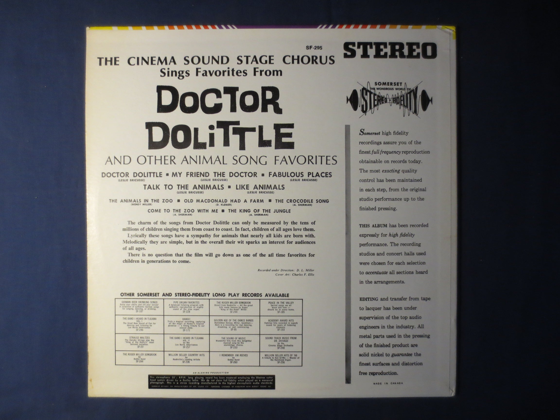 Doctor Dolittle – Hits from Doctor Dolittle (1967) Vinyl LP