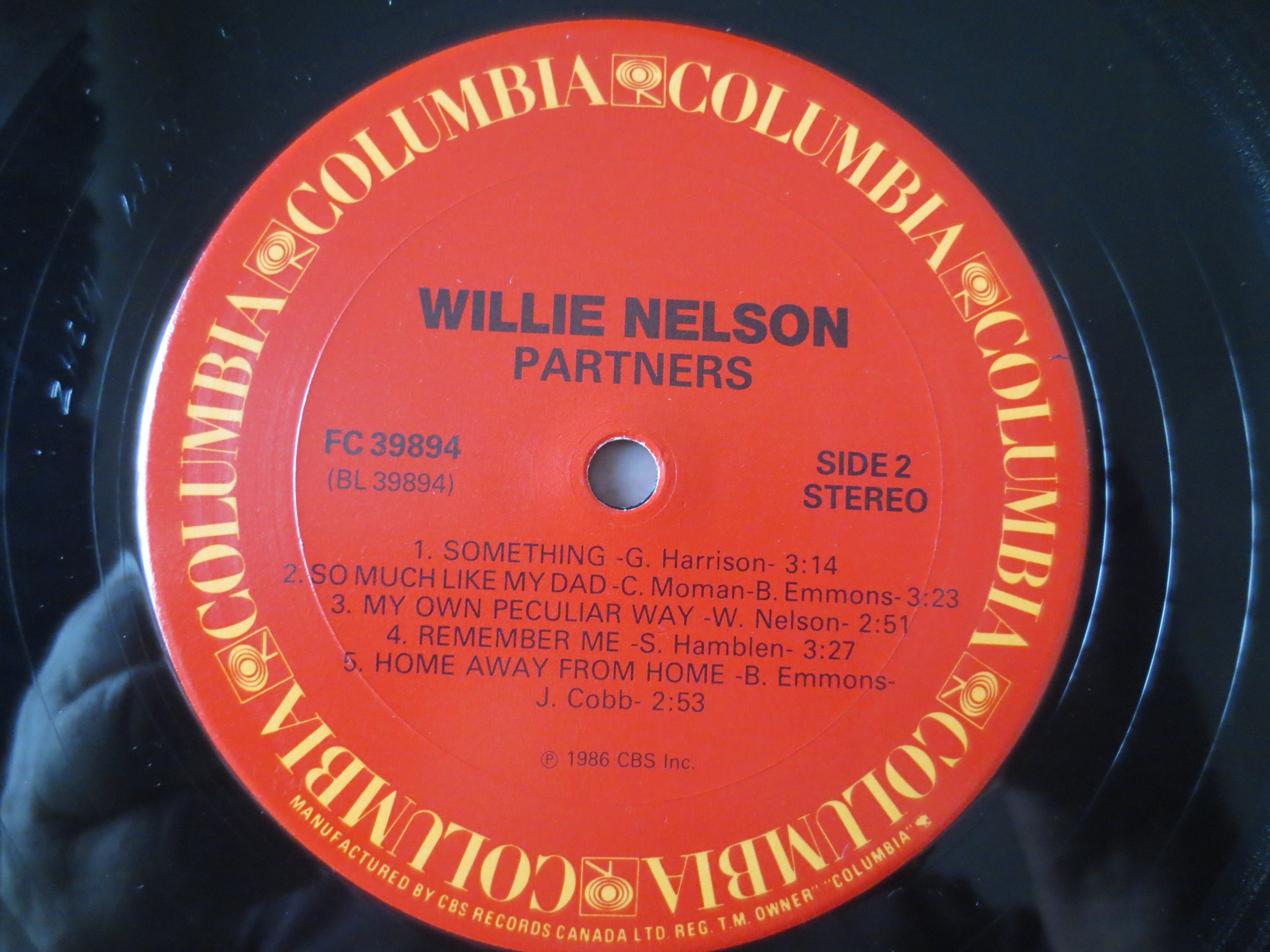 Willie Nelson – Partners (1986) Vinyl LP