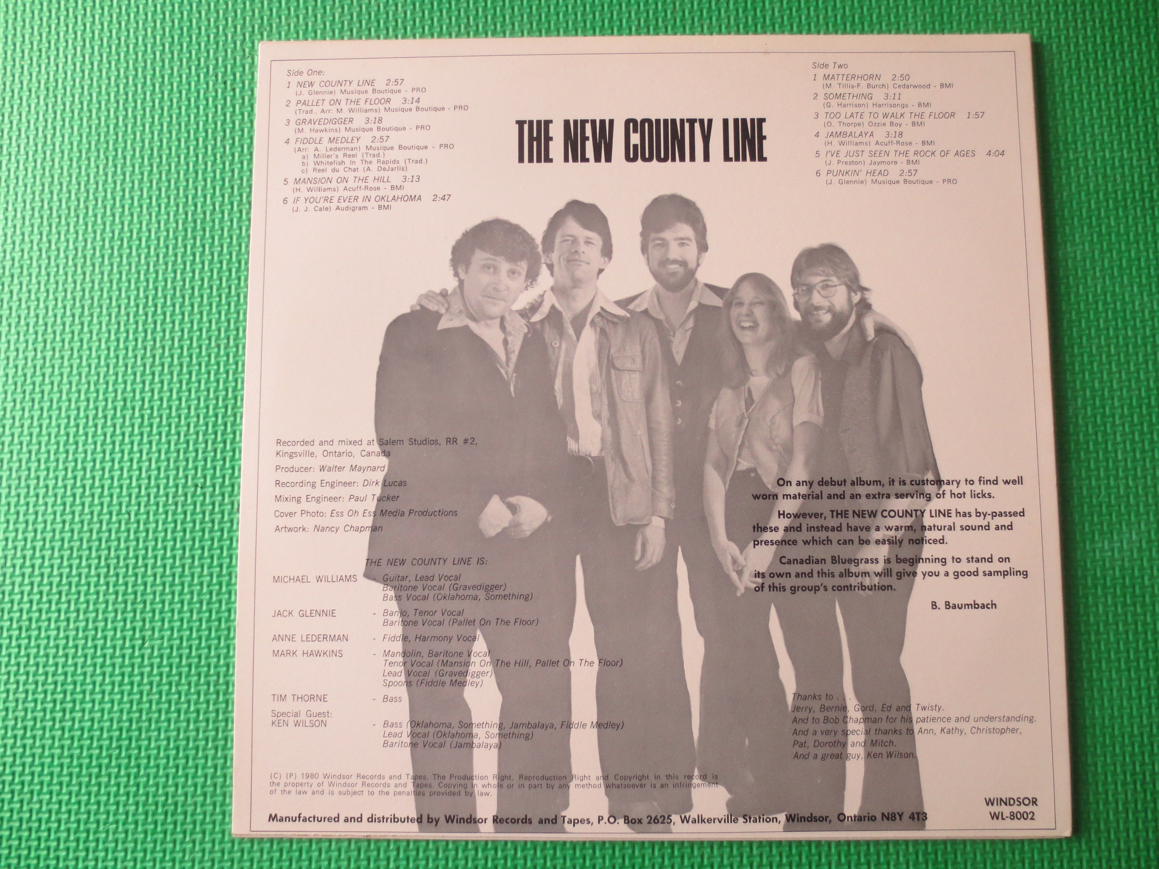 The New County Line – The New County Line (1980) Vinyl LP — Autographed