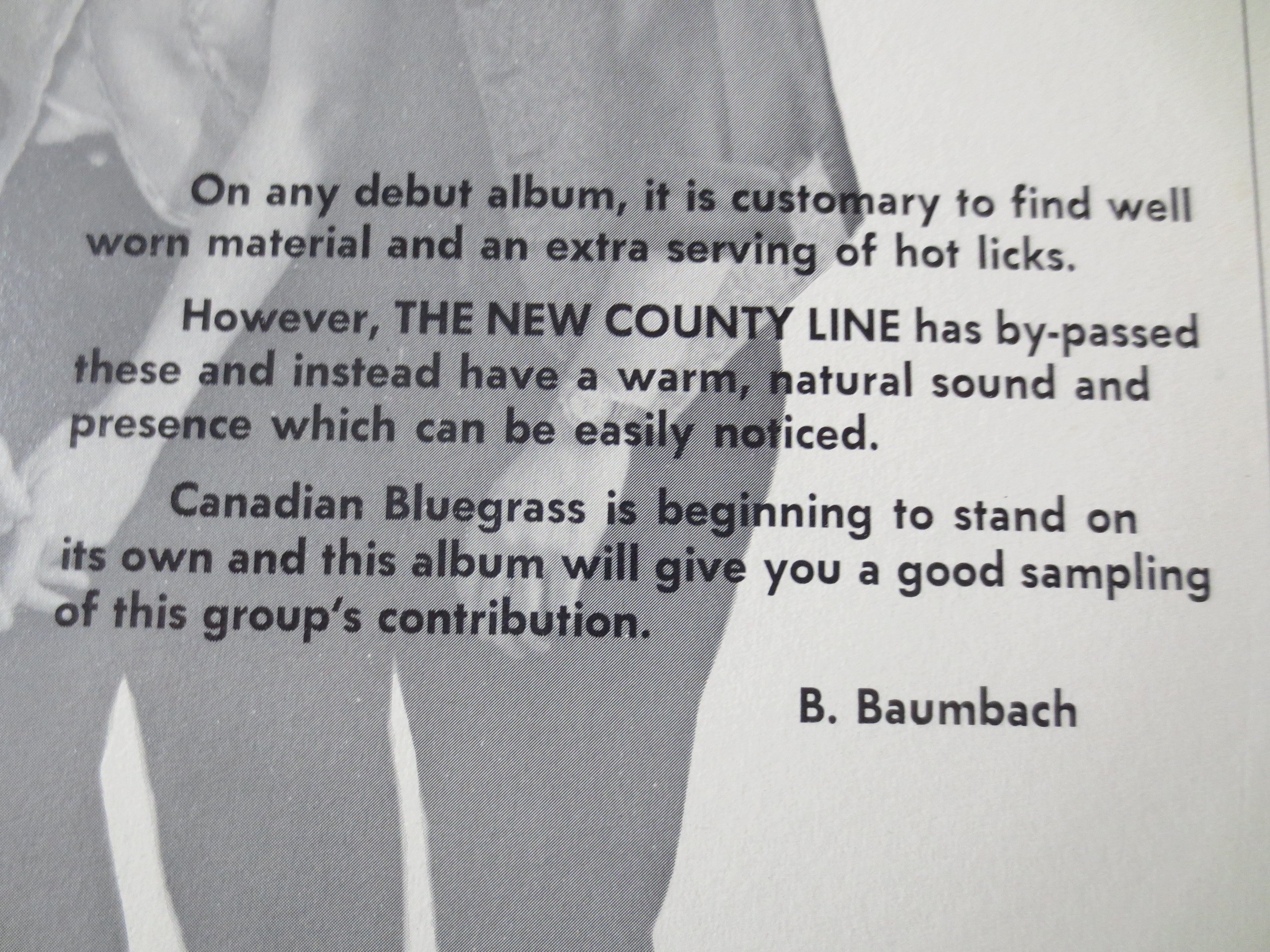 The New County Line – The New County Line (1980) Vinyl LP — Autographed