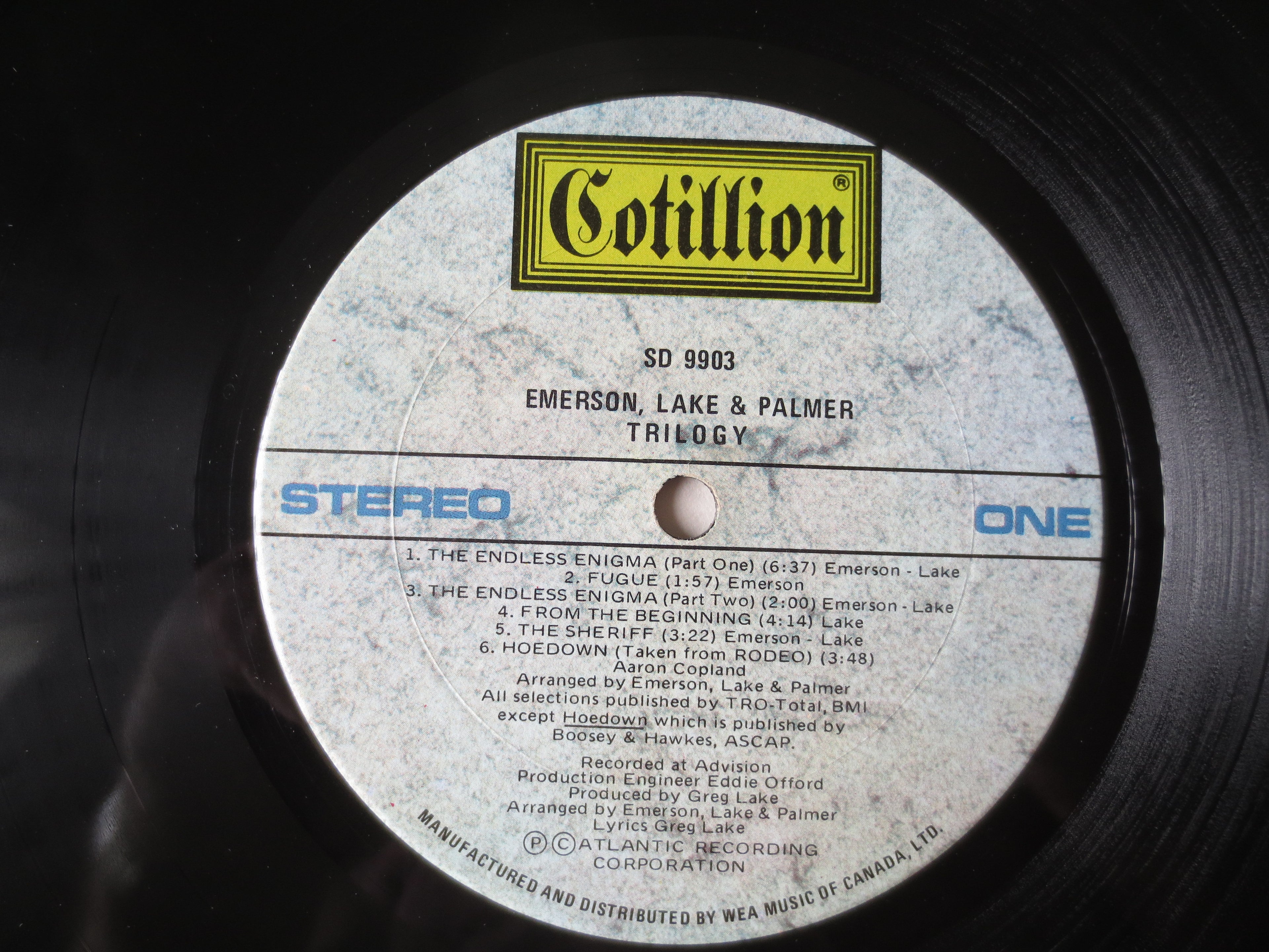 Emerson, Lake & Palmer – Trilogy (1972) Vinyl LP