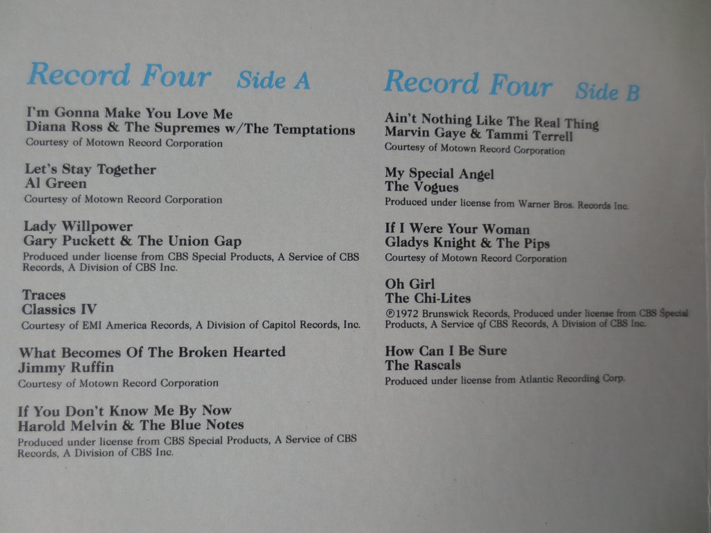 SUMMER LOVE, 45 Original Hits, 4 Records, 1987 Record, Vinyl Lp