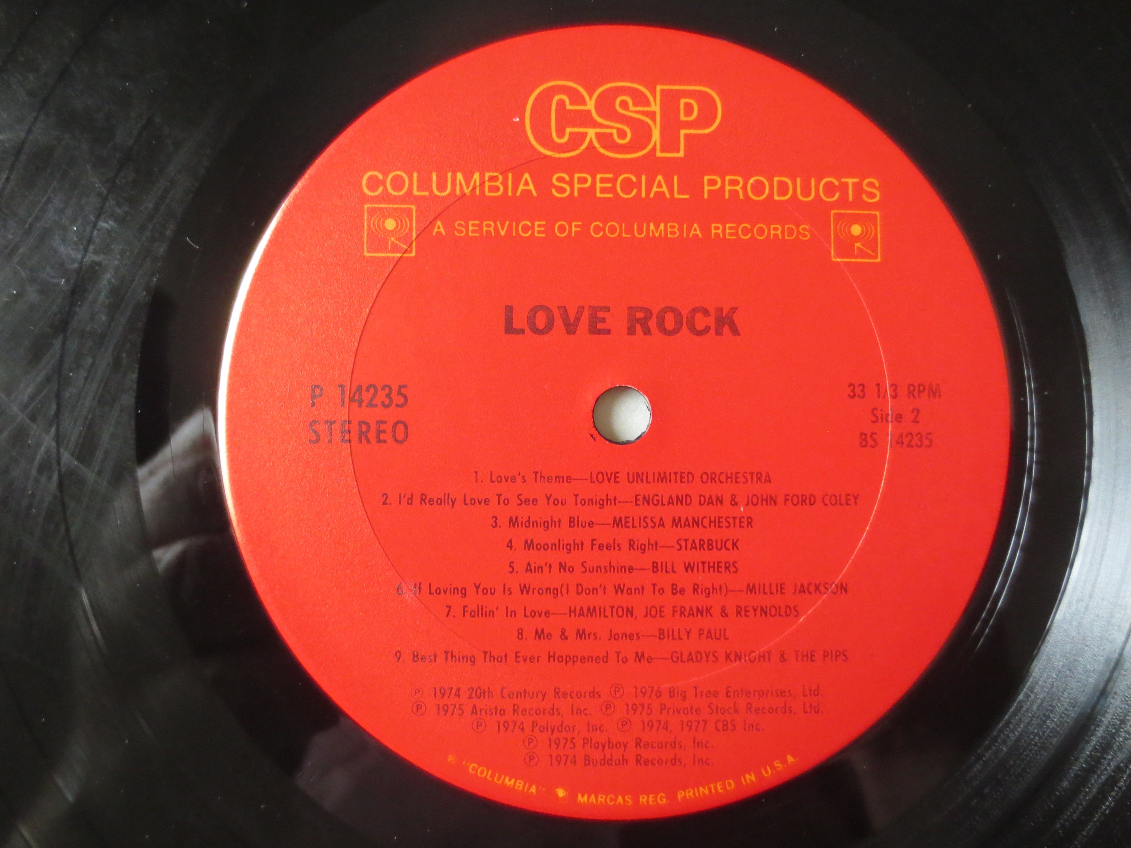 Love Rock – Ronco Records (1980) Vinyl LP
