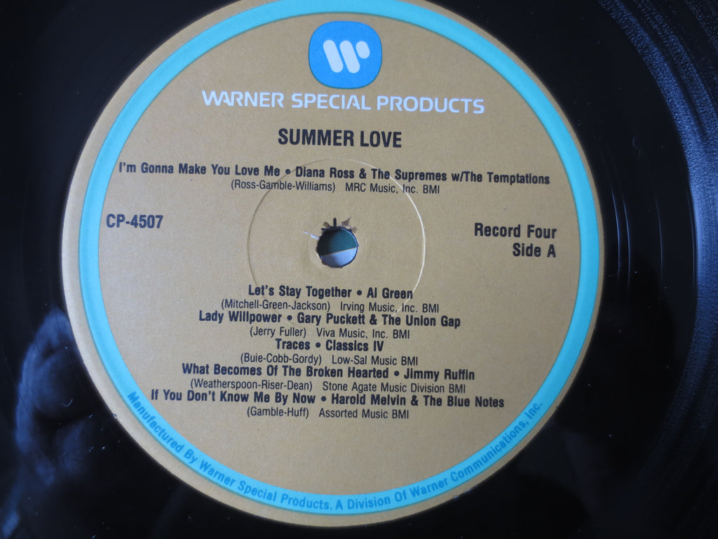 SUMMER LOVE, 45 Original Hits, 4 Records, 1987 Record, Vinyl Lp