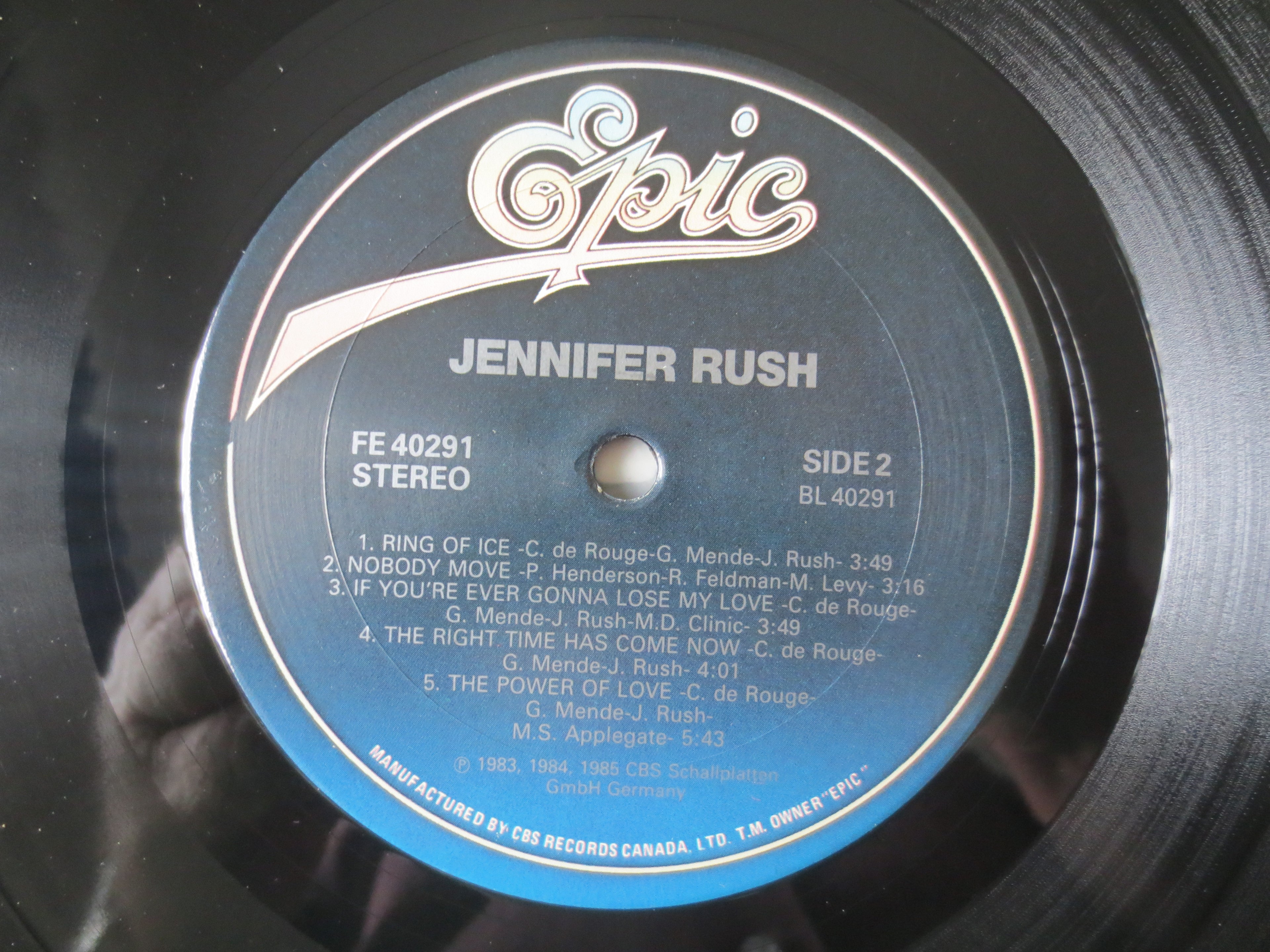 Jennifer Rush – Jennifer Rush (1985) Vinyl LP