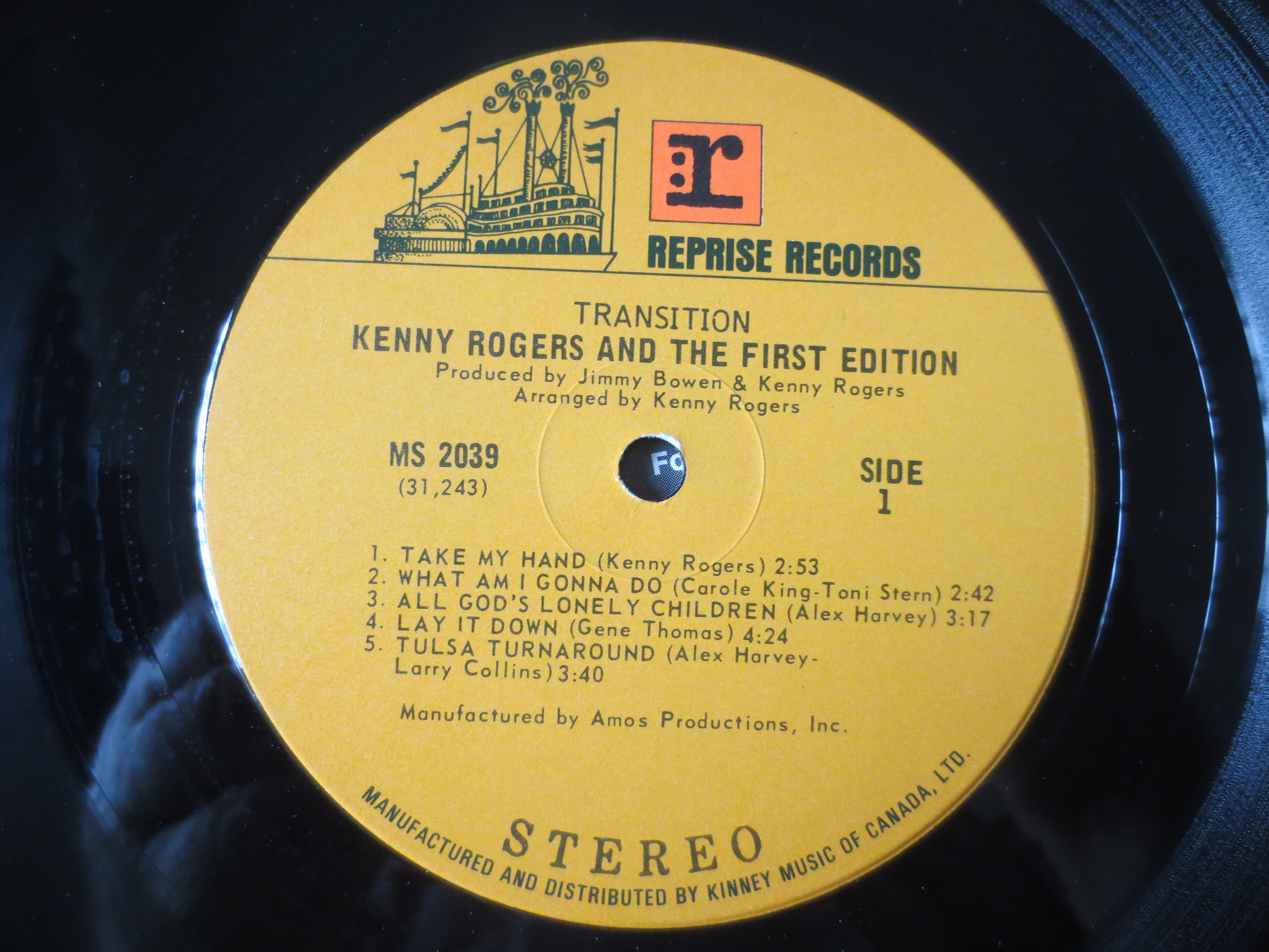 Kenny Rogers and the First Edition – Transition (1971) Vinyl LP