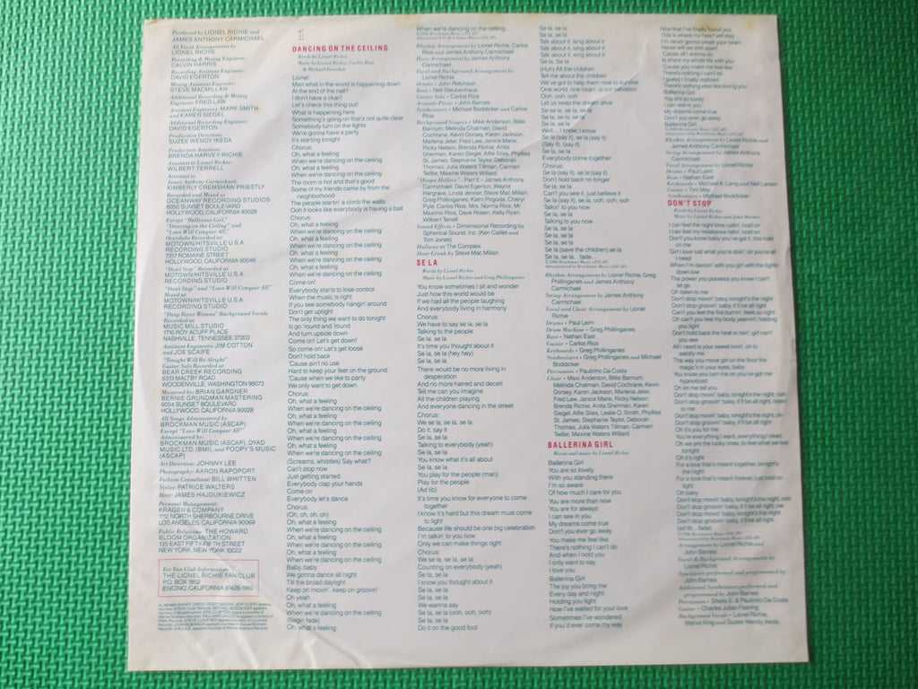 Lionel Richie – Dancing on the Ceiling (1986) Vinyl LP