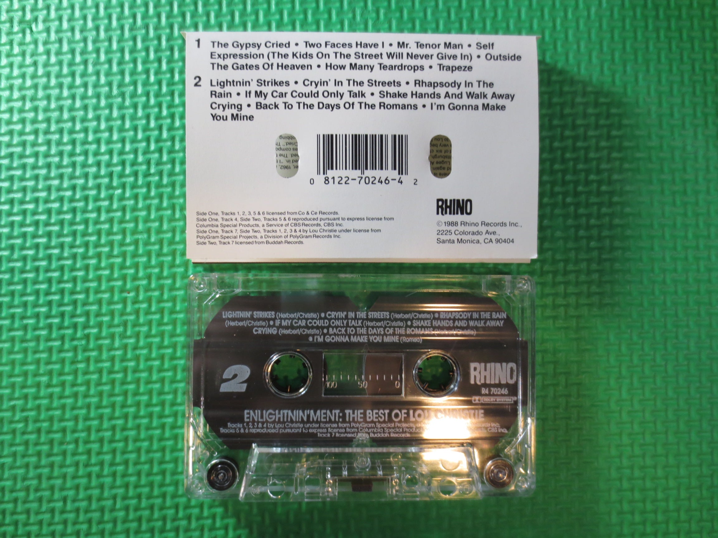 Lou Christie – Enlightnin’ment: The Best of Lou Christie (1988) Cassette