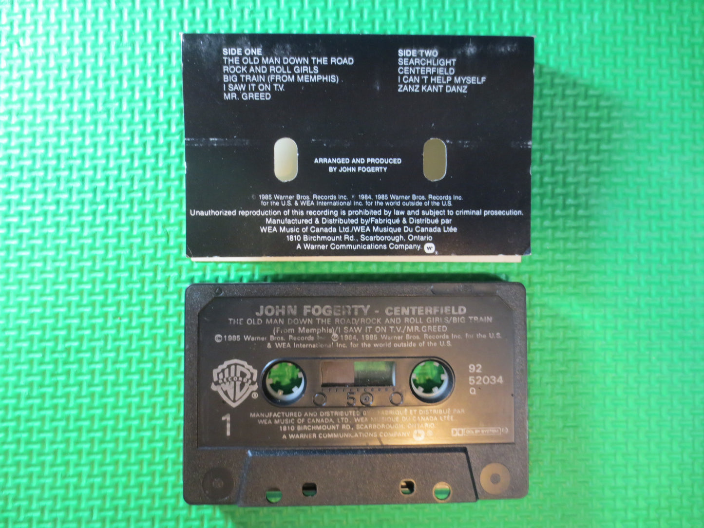 JOHN FOGERTY Tape, CENTERFIELD Tape, John Fogerty Album, John Fogerty Music, Tape Cassette, Cassette, Rock Lp, 1985 Cassette