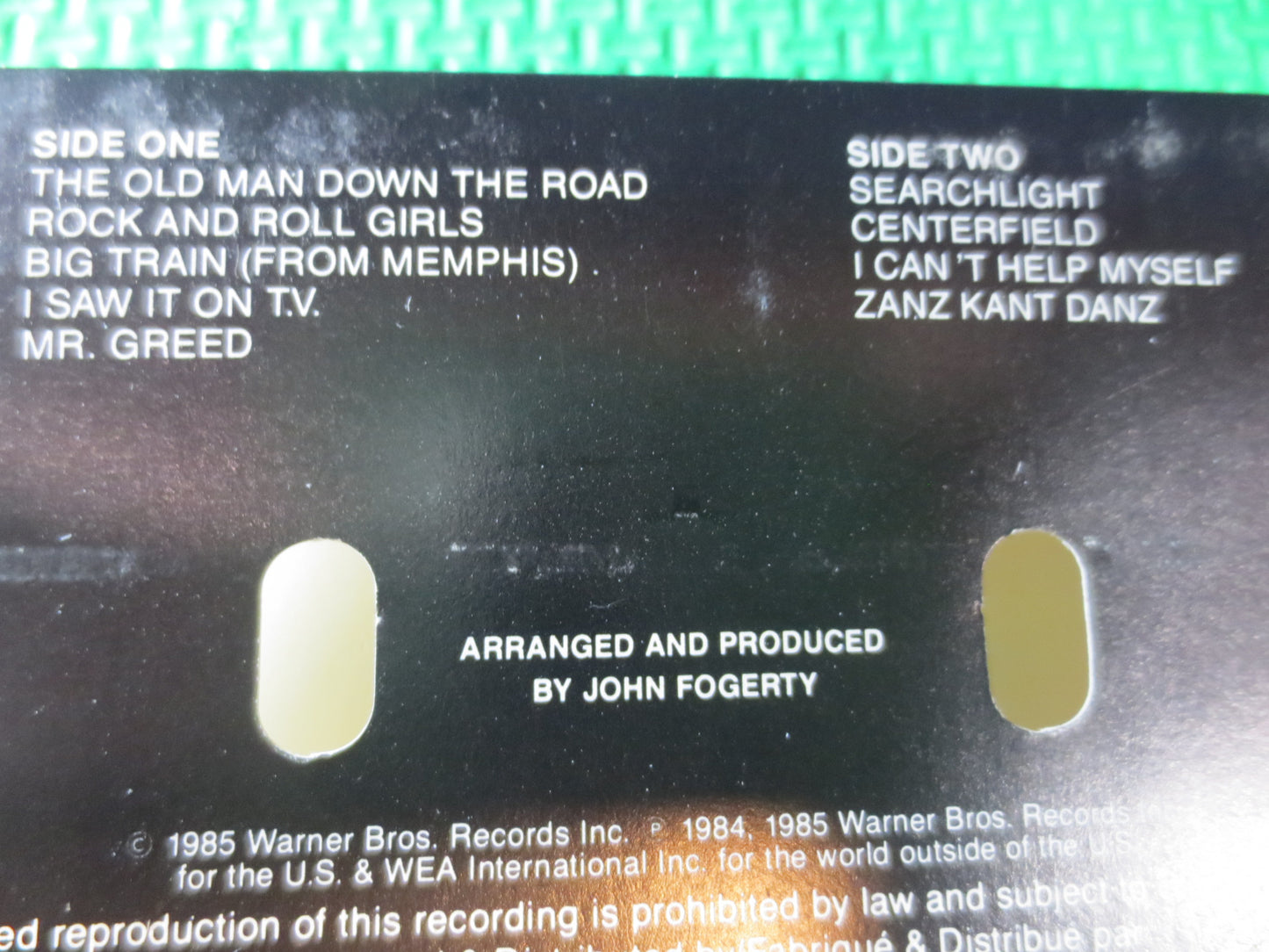 JOHN FOGERTY Tape, CENTERFIELD Tape, John Fogerty Album, John Fogerty Music, Tape Cassette, Cassette, Rock Lp, 1985 Cassette