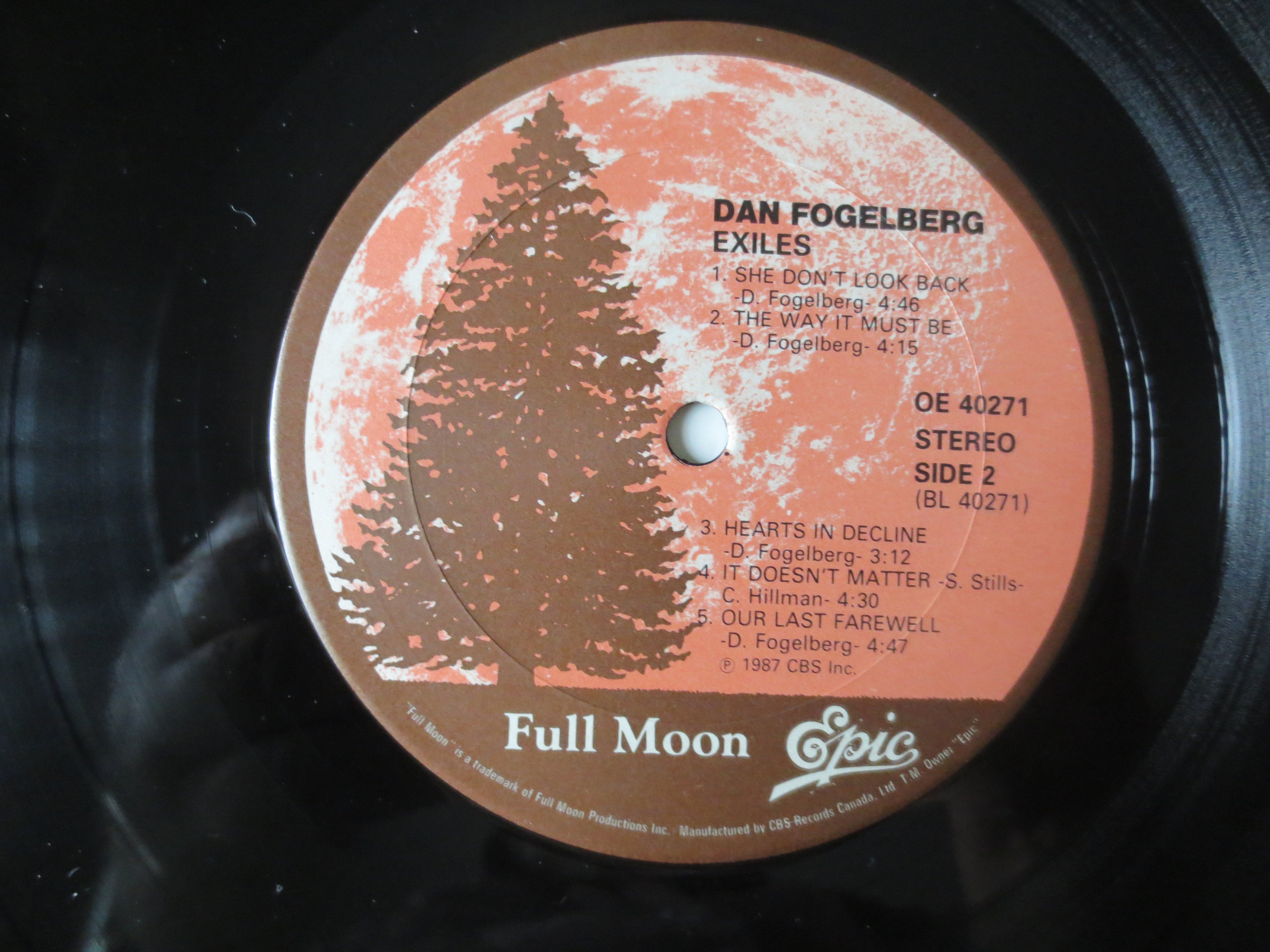 Dan Fogelberg – Exiles (1987) Vinyl LP