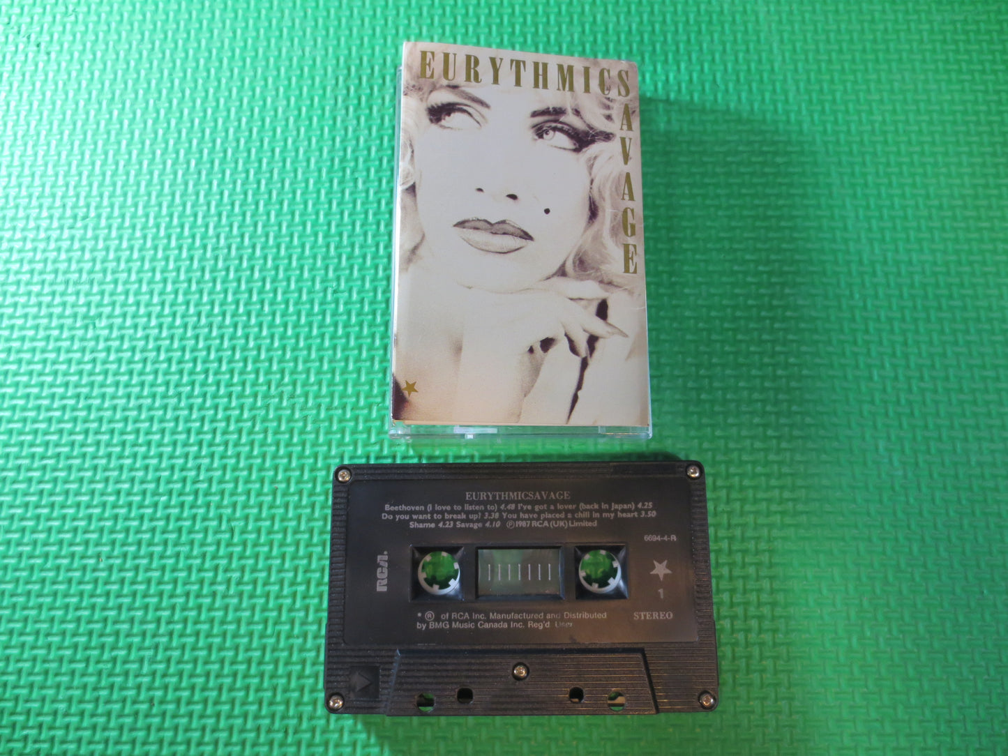 The EURYTHMICS Tape, SAVAGE Tape, The EURYTHMICS Album, Eurythmics Cassette, Rock Cassette, Vintage Cassette, 1987 Cassette