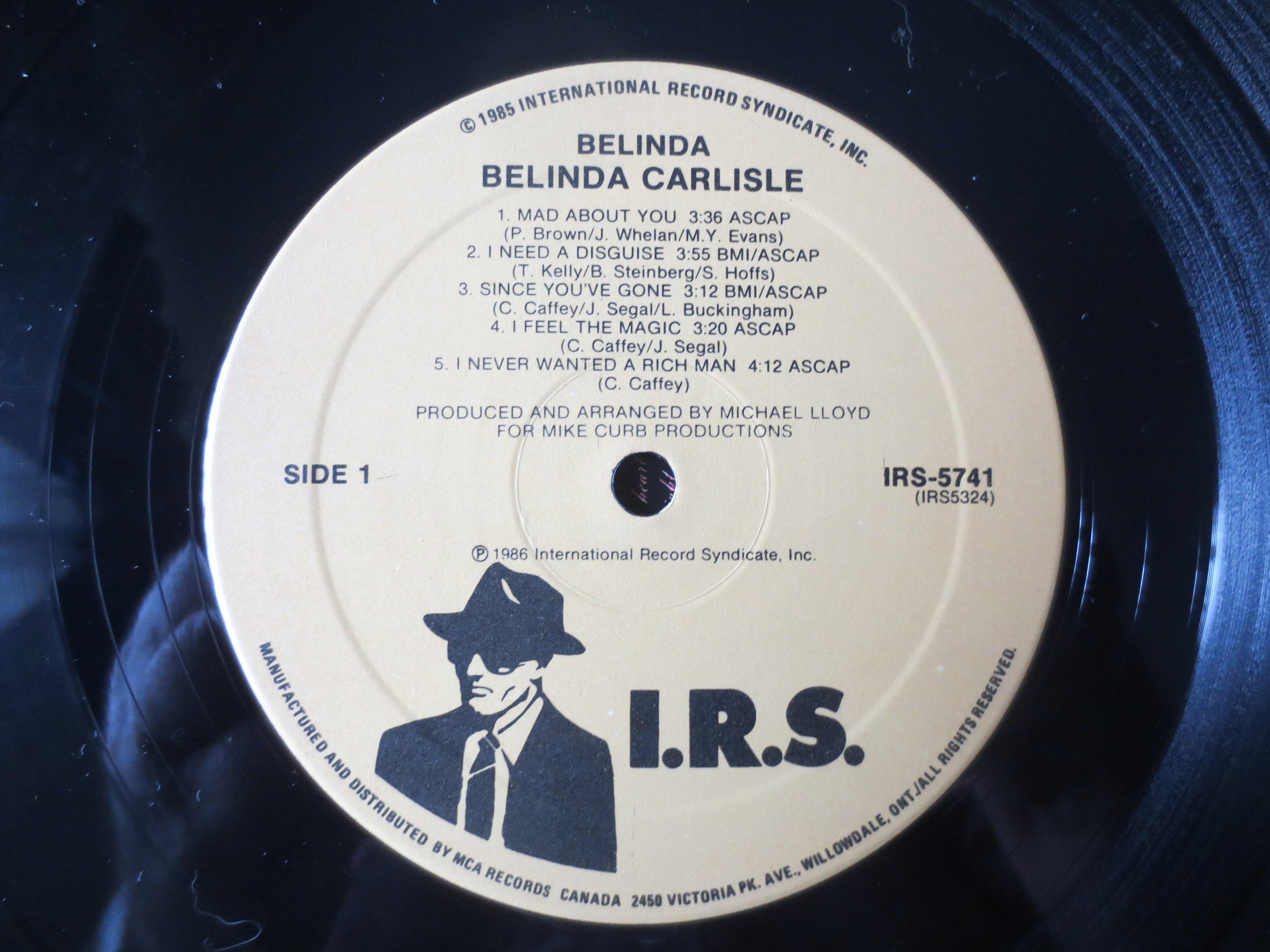 Belinda Carlisle – Belinda (1986) Vinyl LP
