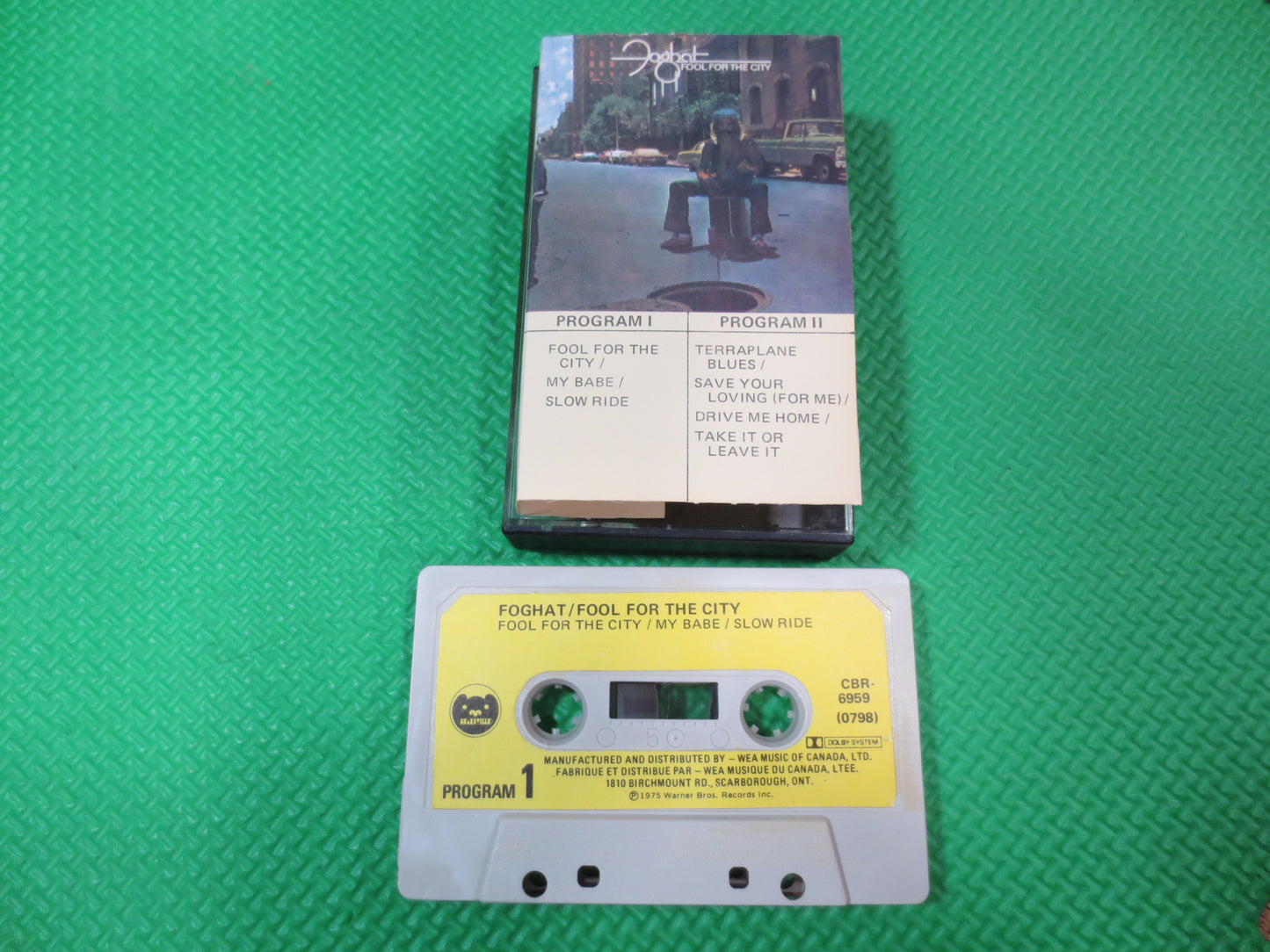 FOGHAT Tape, Fool For the CITY, FOGHAT Album, Foghat Music, Foghat Song, Tape Cassette, Rock Cassette, 1975 Cassette