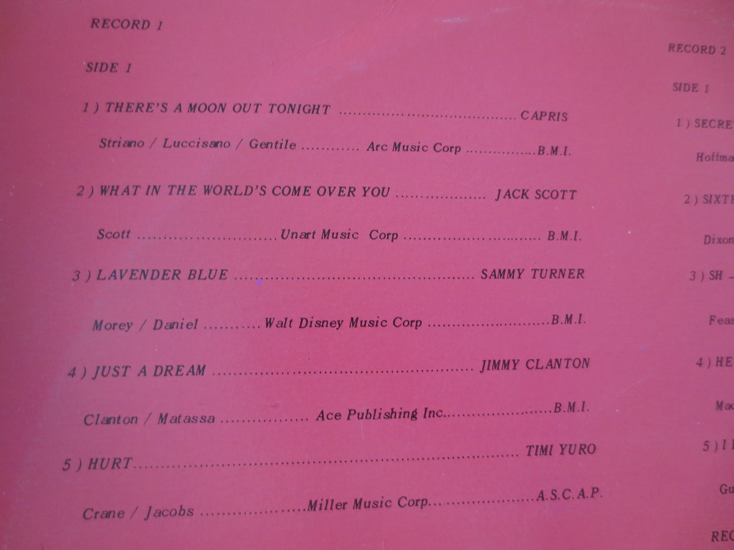 MAGIC MOMENTS, 2 Records, Rock and Roll lps, Rock and Roll Record, Vintage Vinyl, Record Vinyl, Vinyl Albums, 1970 Records