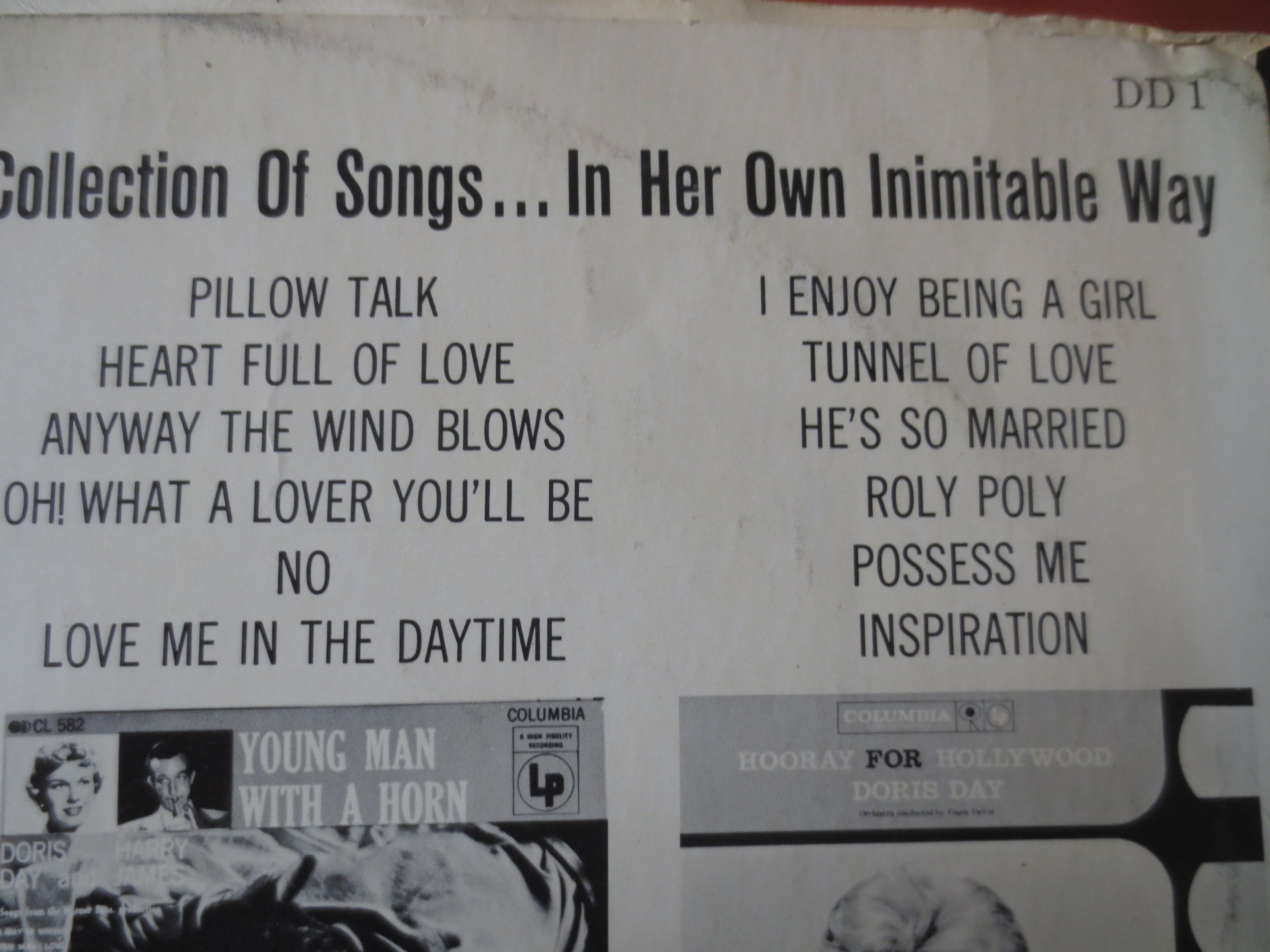 Doris Day – Listen to Day (1960) Vinyl LP