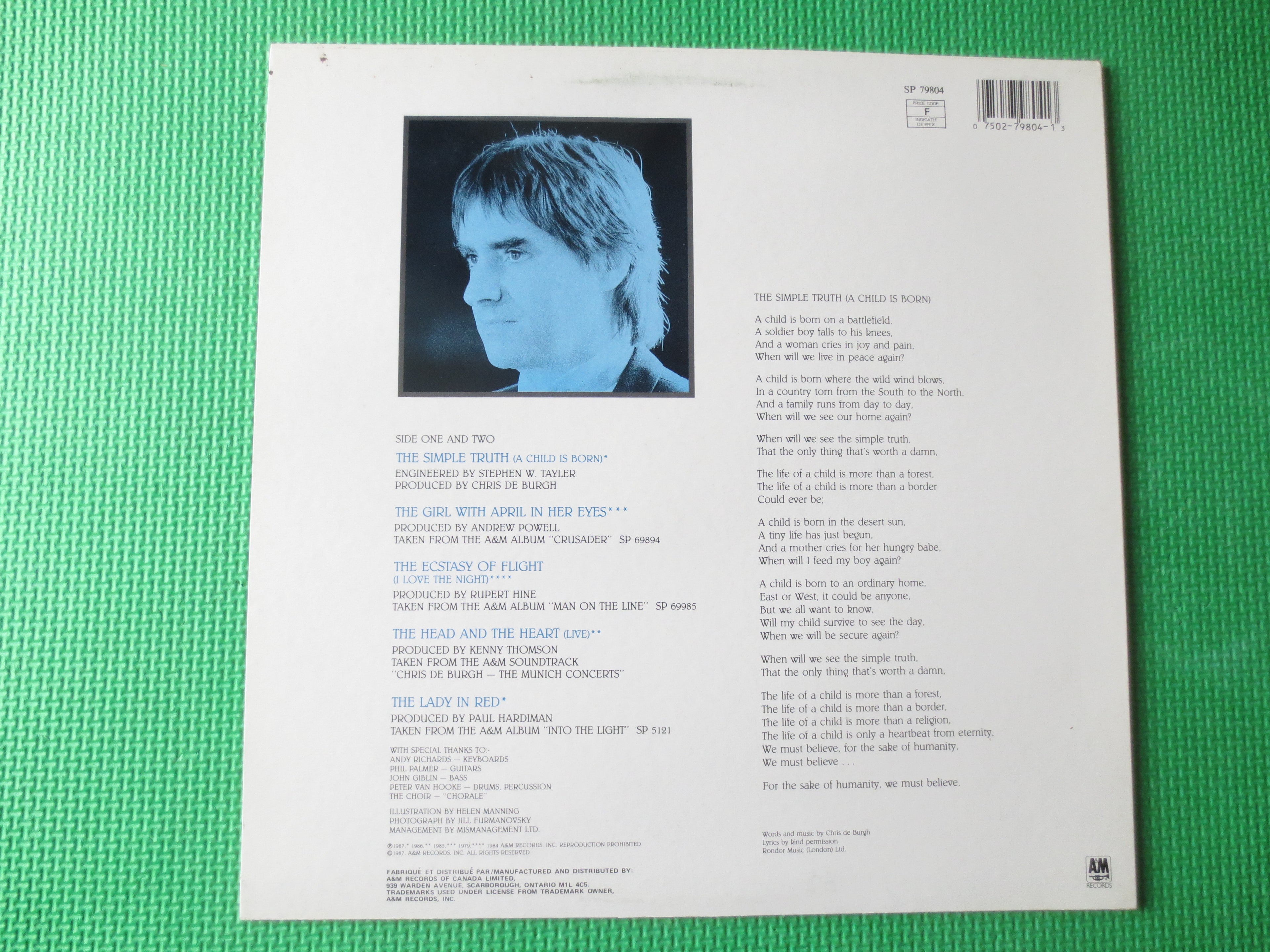 Chris de Burgh – The Simple Truth (1987) Vinyl LP
